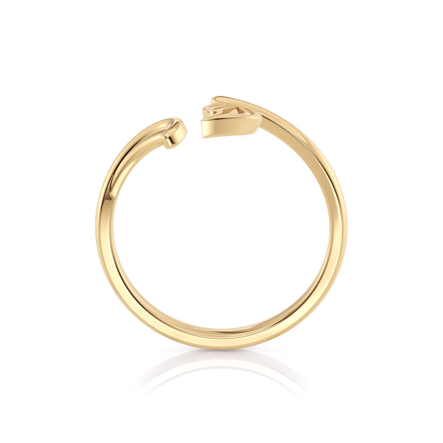 Leaf ring R 0338 printable 3d model 3D print model_12