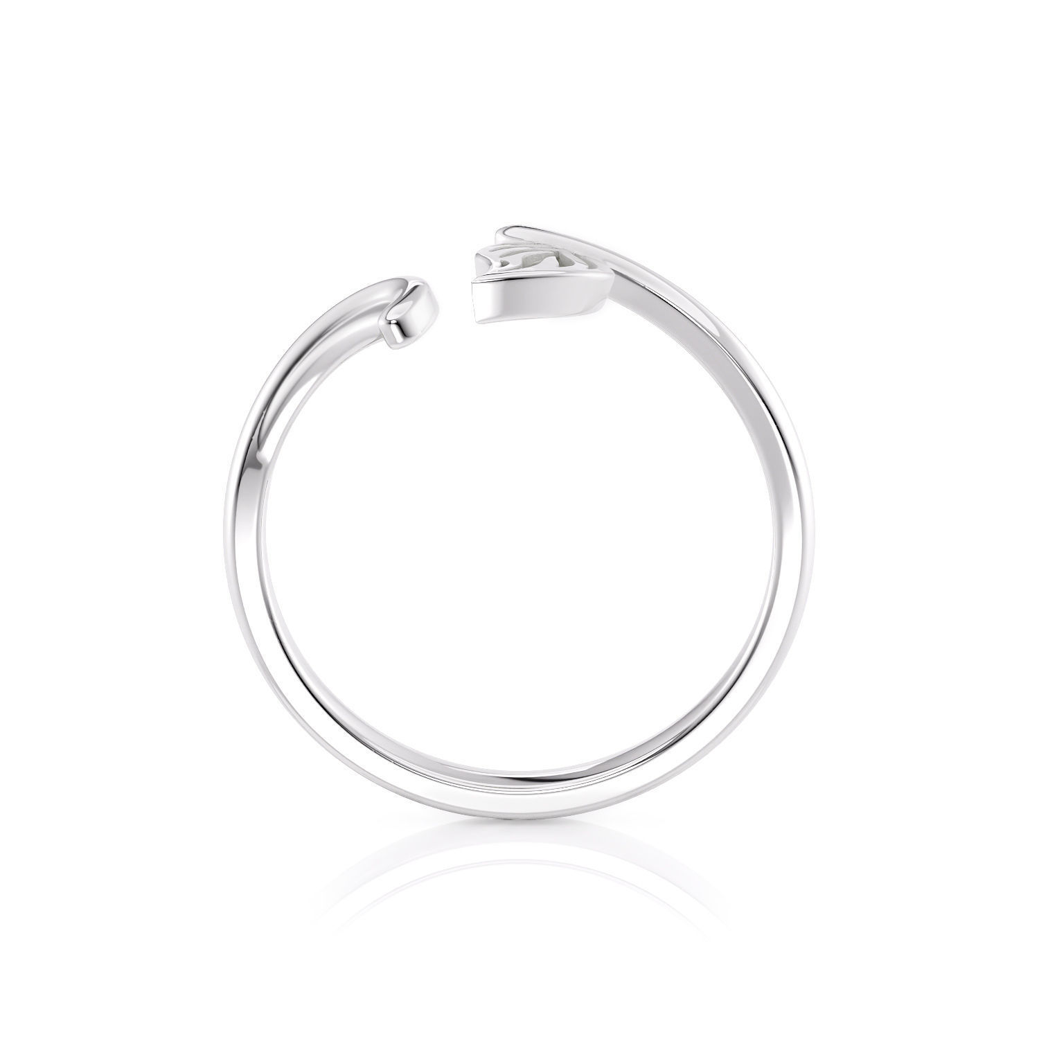 Leaf ring R 0338 printable 3d model 3D print model_8