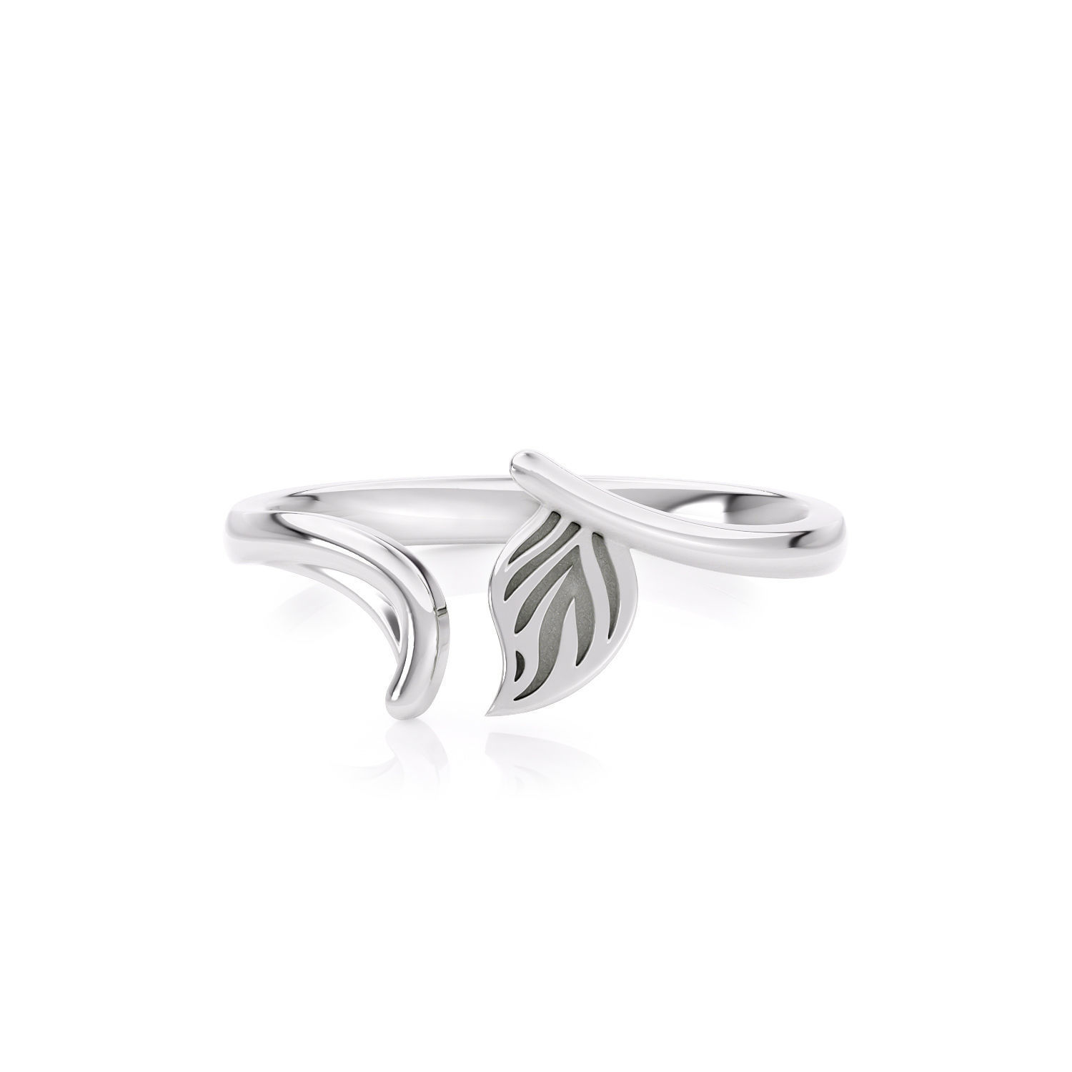 Leaf ring R 0338 printable 3d model 3D print model_6