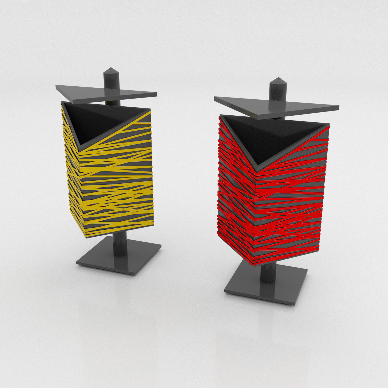 Recycle Bins Low-poly 3D model_8