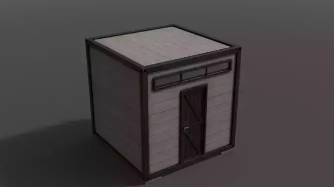 PBR Container House AC V2 Low-poly 3D model