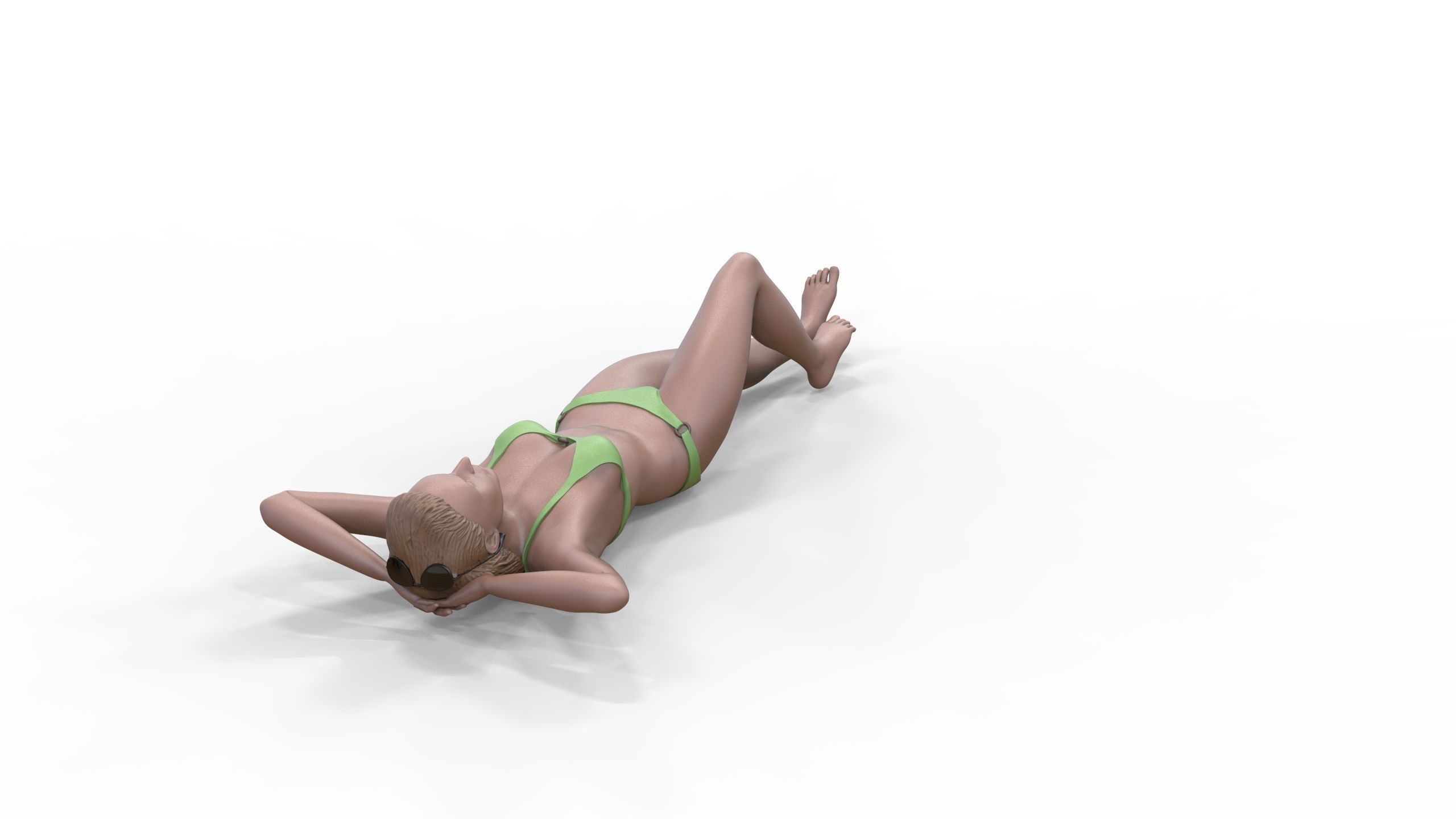 N2 people on the beach 3D print model_6