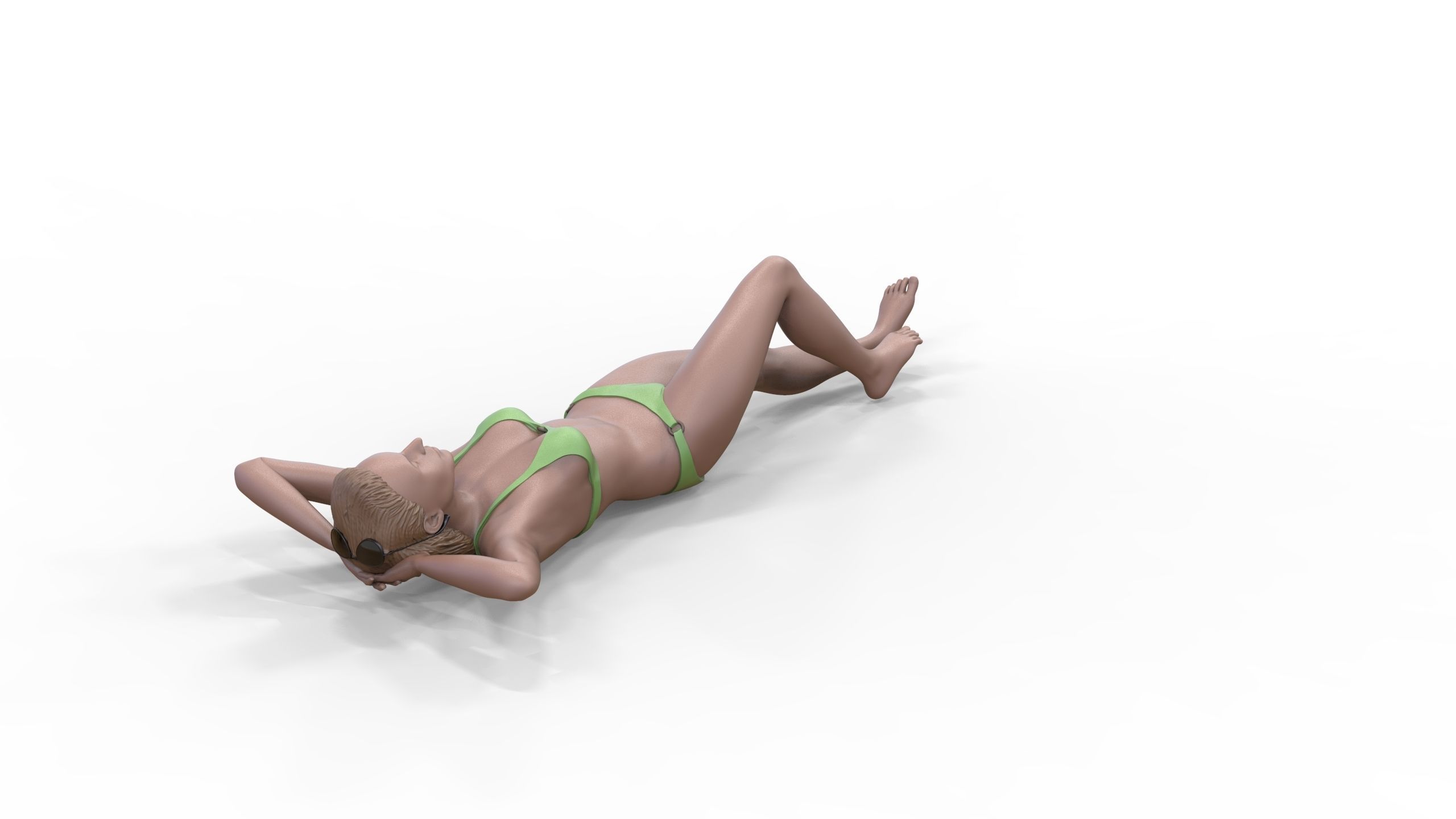 N2 people on the beach 3D print model_9