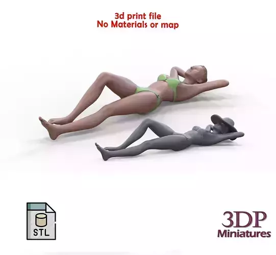 N2 people on the beach 3D print model