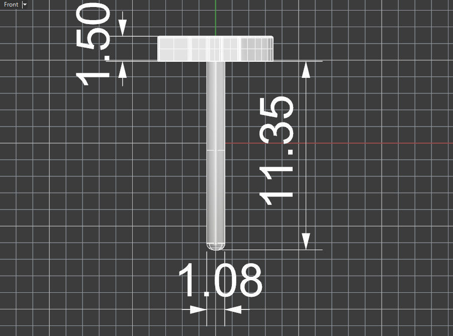 Bitcoin blank stud earring 3D print model_12