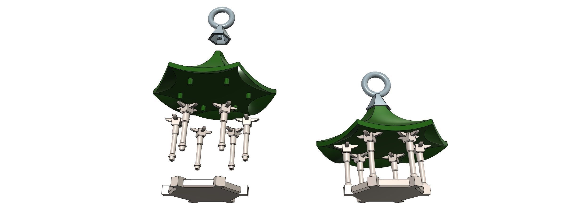 Mini Temple Bird Feeder Free 3D print model_5