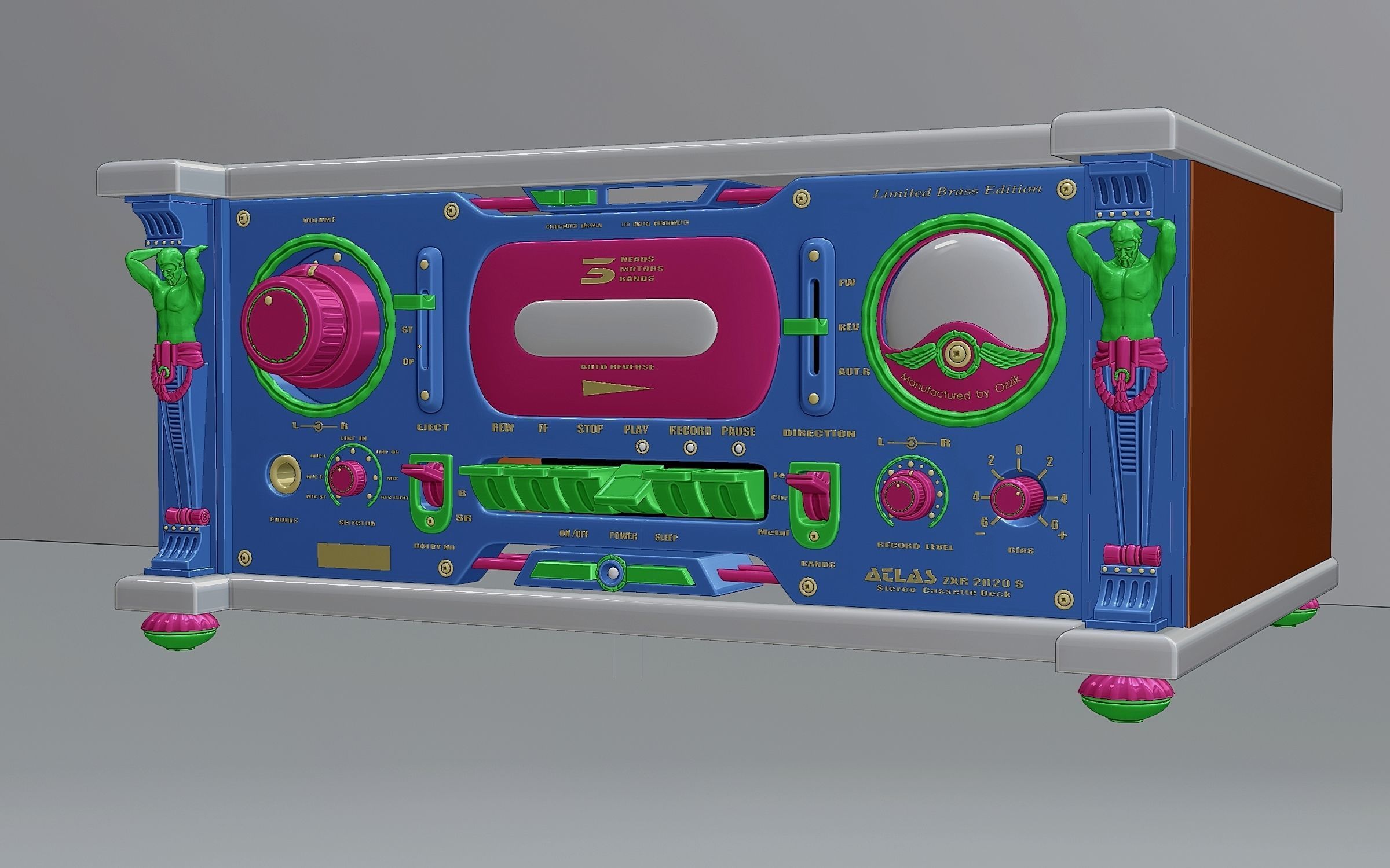 Exclusive authors cassette deck project 3D model_4