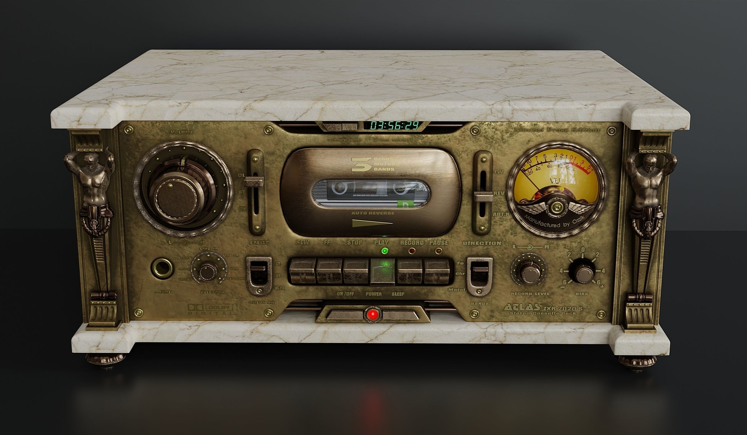 Exclusive authors cassette deck project 3D model_1
