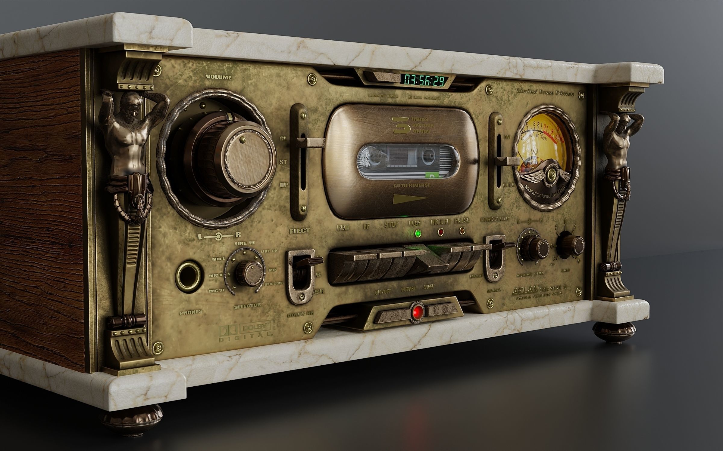 Exclusive authors cassette deck project 3D model_2