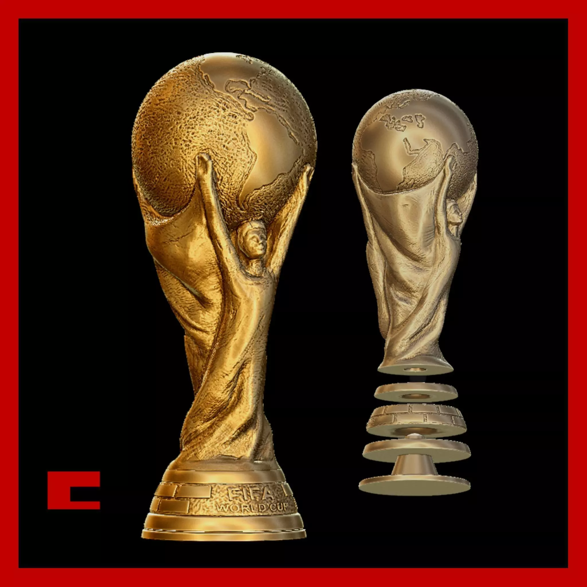 FIFA World Cup Trophy 3D print model_0