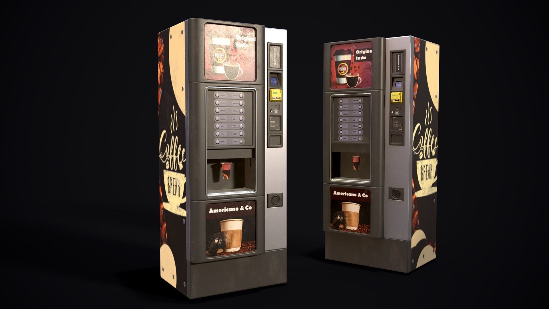 Street props Low-poly 3D model_7