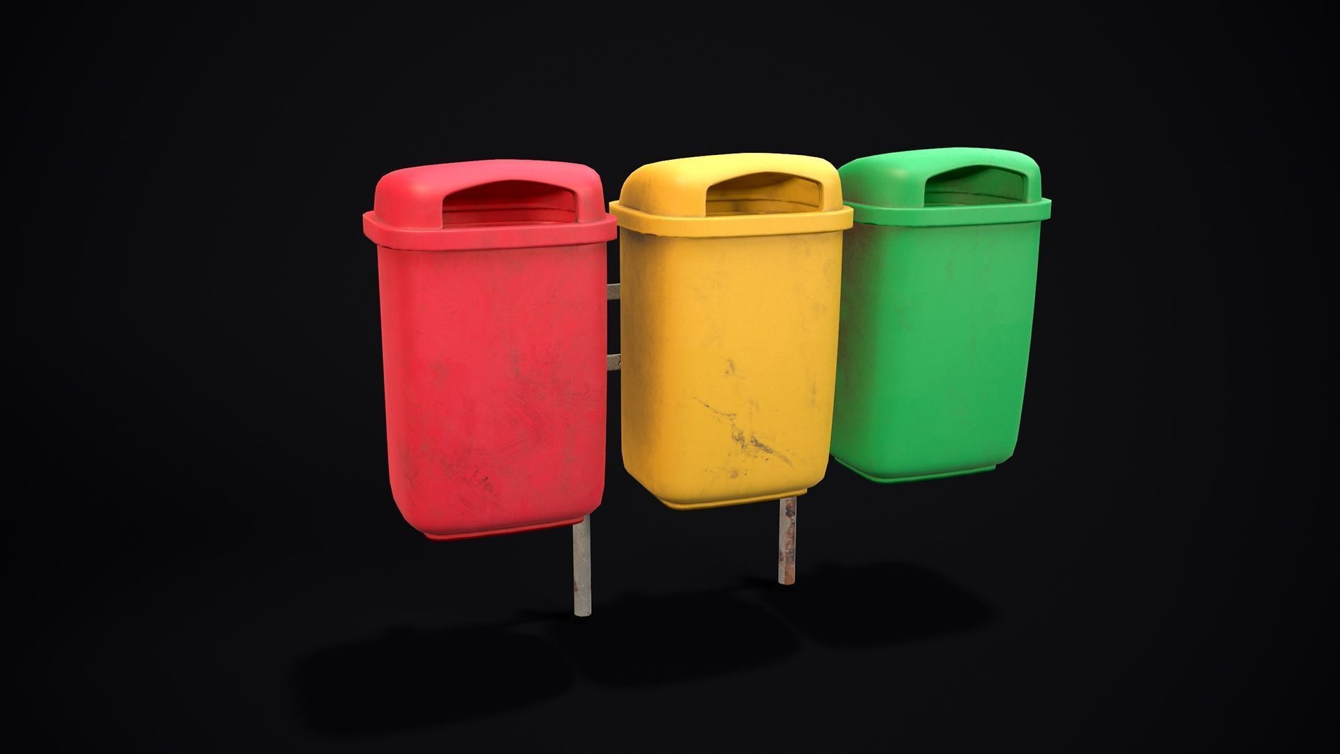 Street props Low-poly 3D model_10