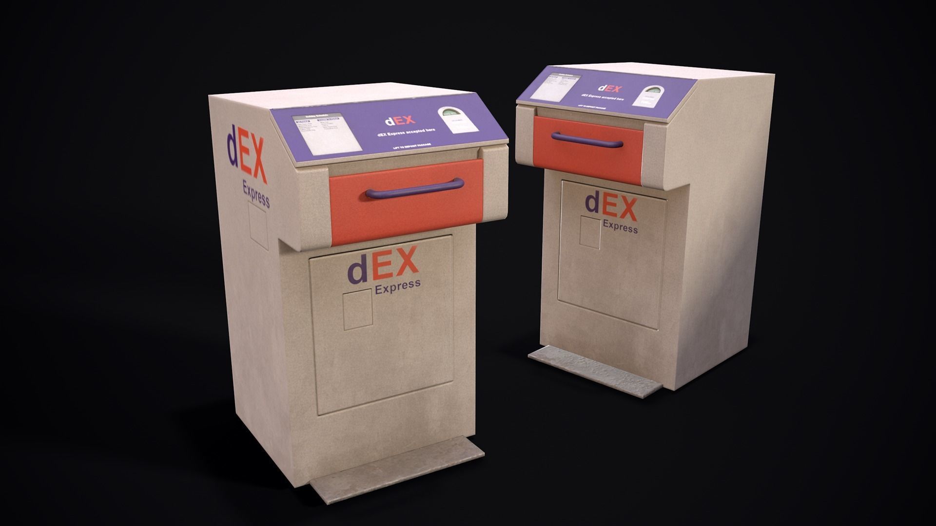 Street props Low-poly 3D model_8