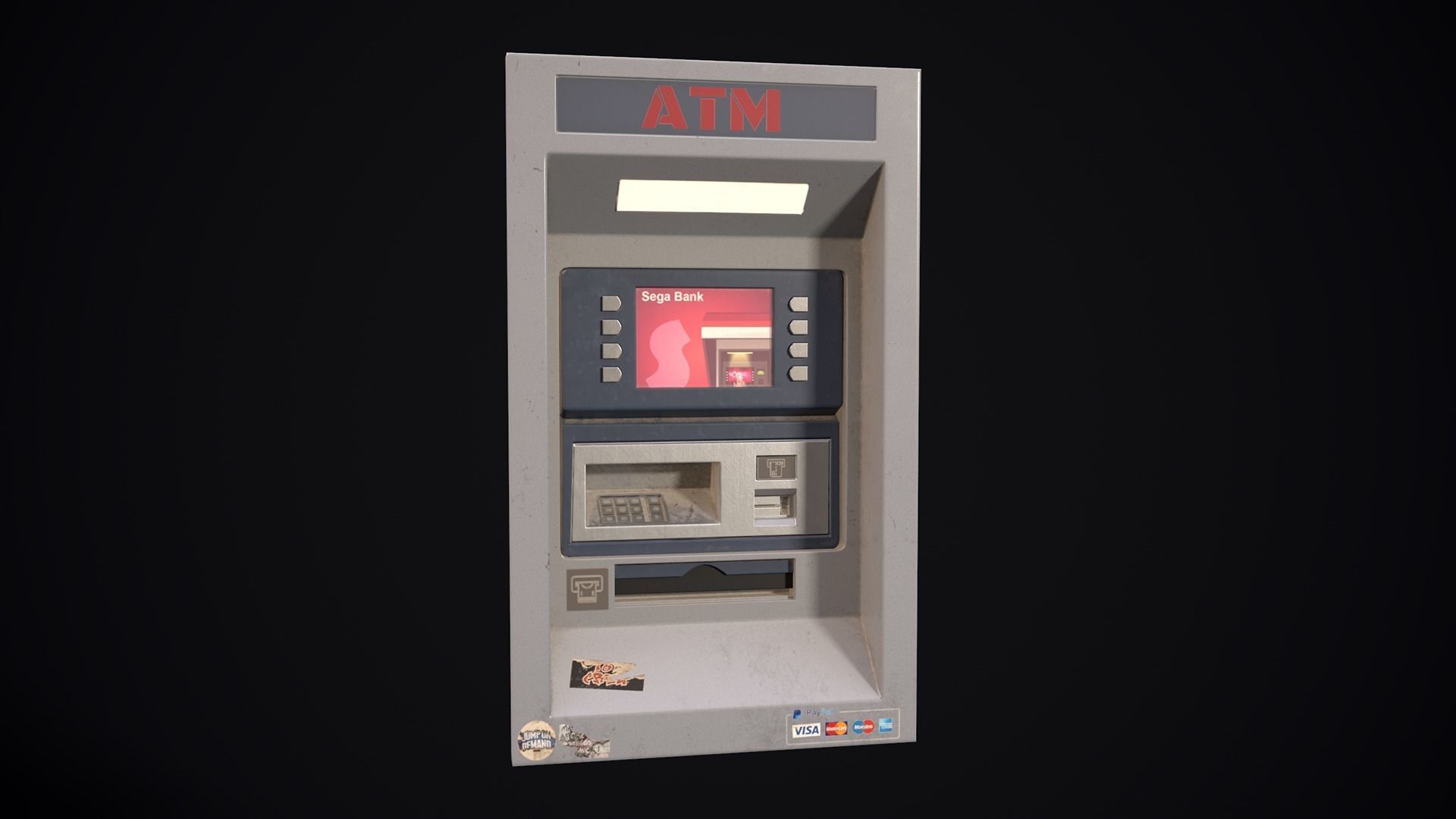 Street props Low-poly 3D model_6