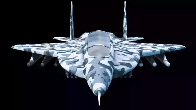 Military plane of MIG-24 3D model