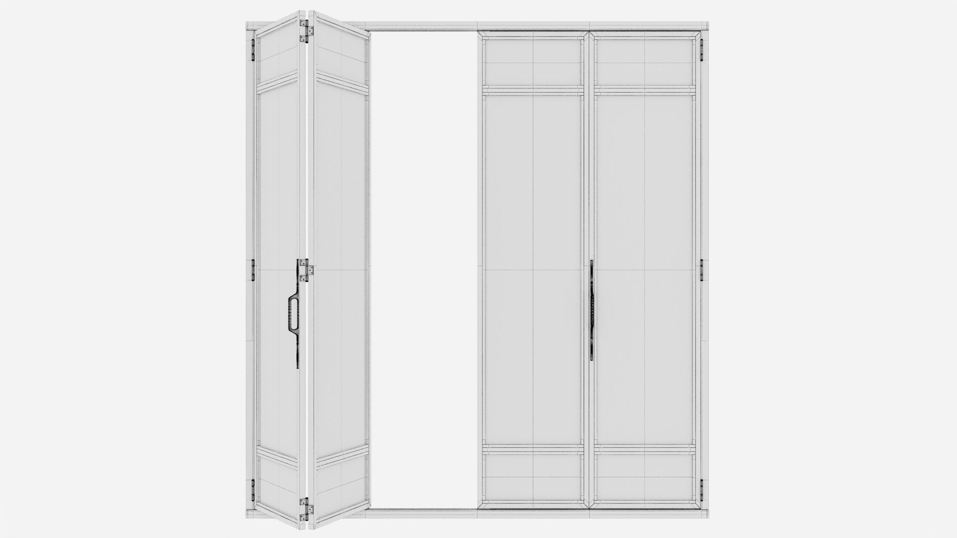 Aluminium door 319 3D model_5