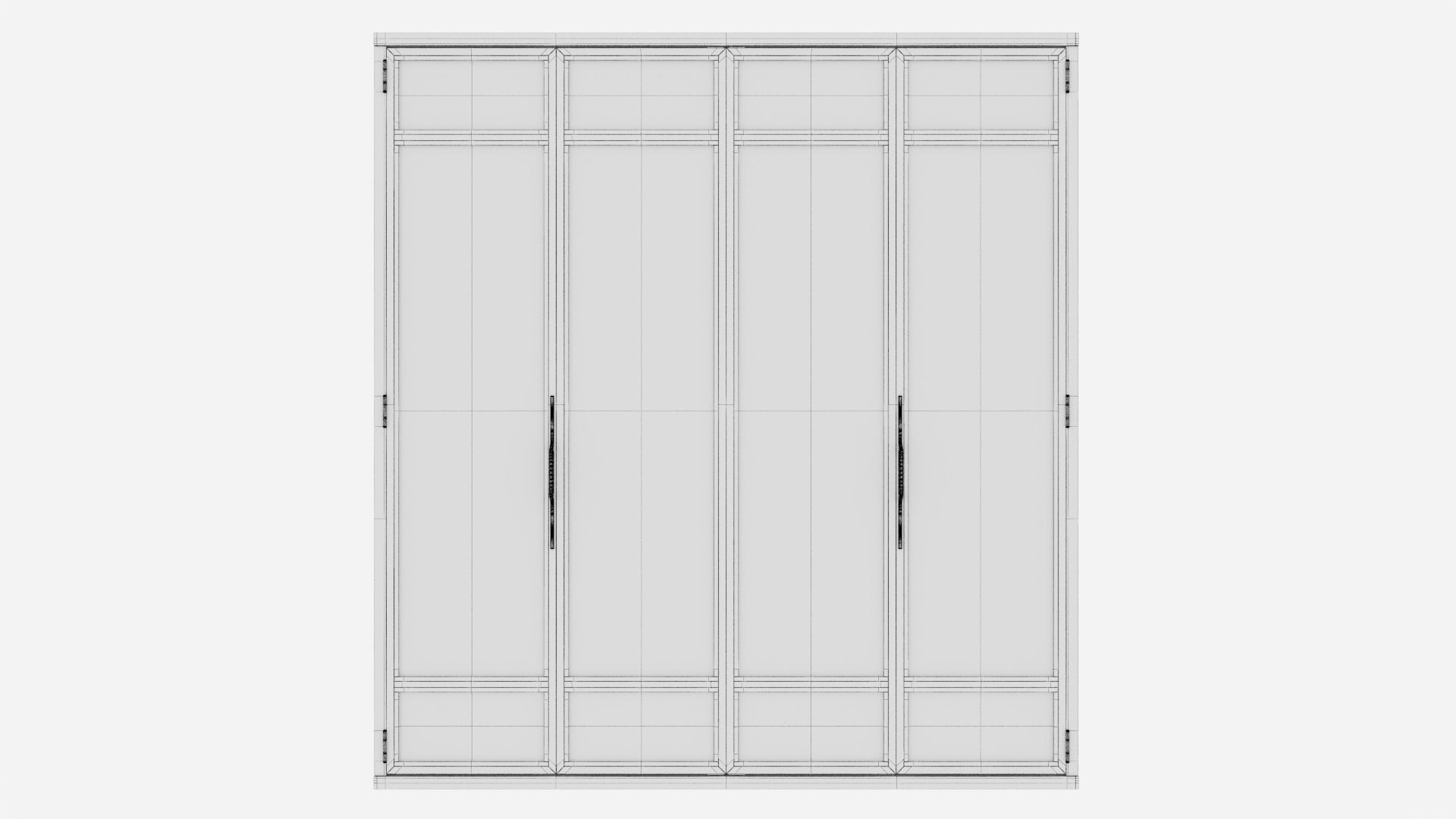 Aluminium door 319 3D model_6
