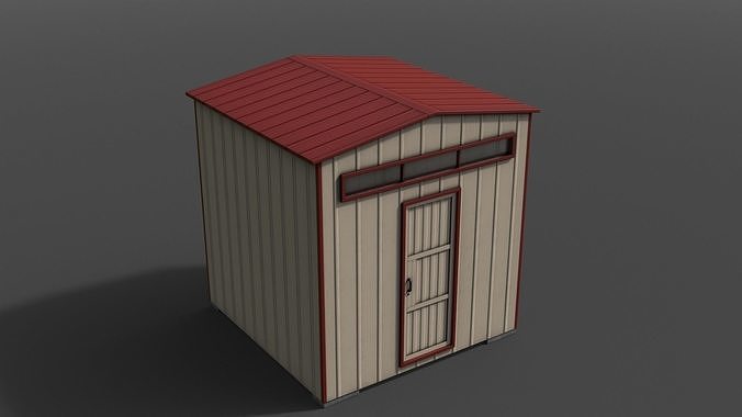 PBR Shed House A V2 Low-poly 3D model