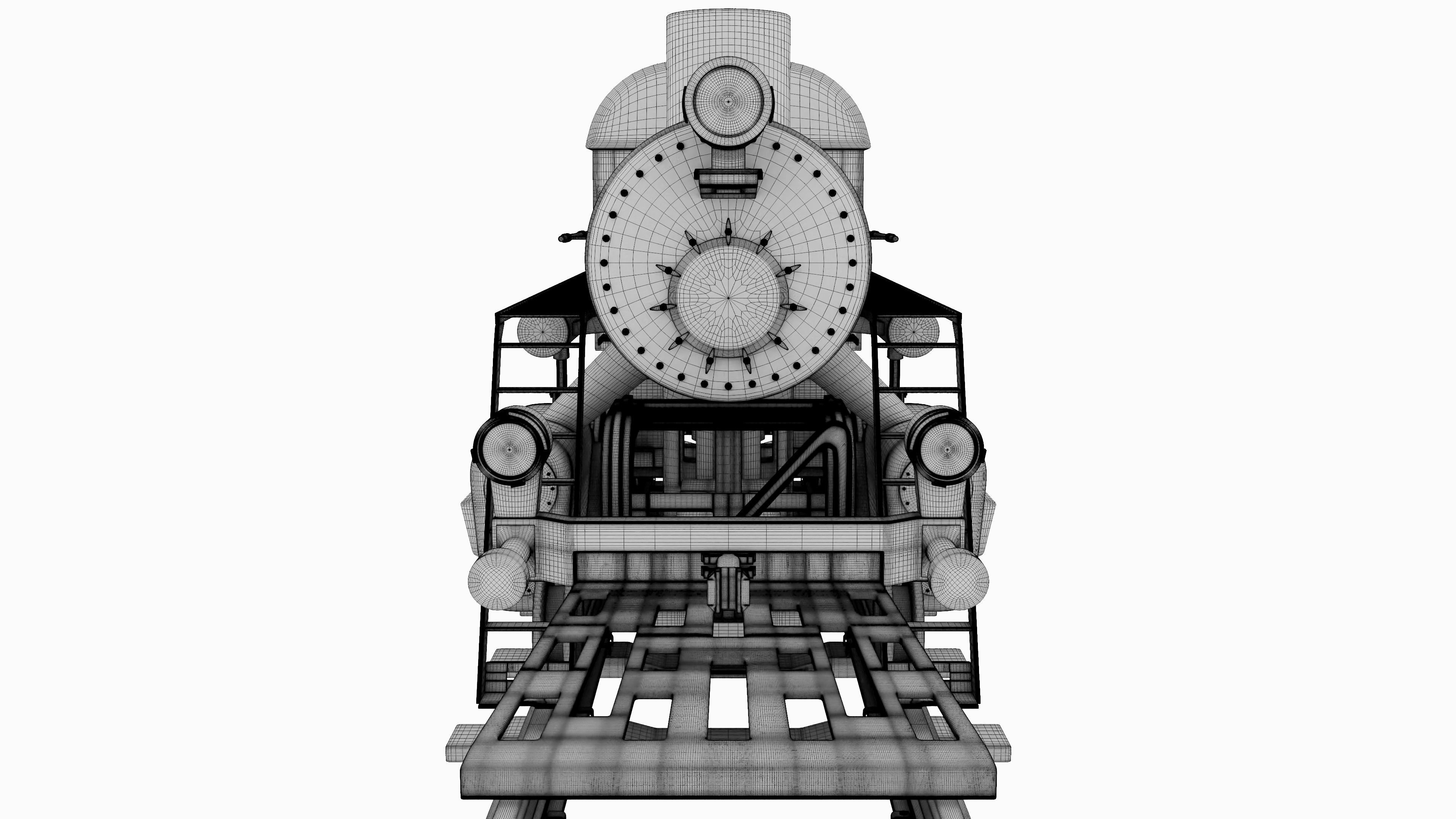 Old Train 3D model_26