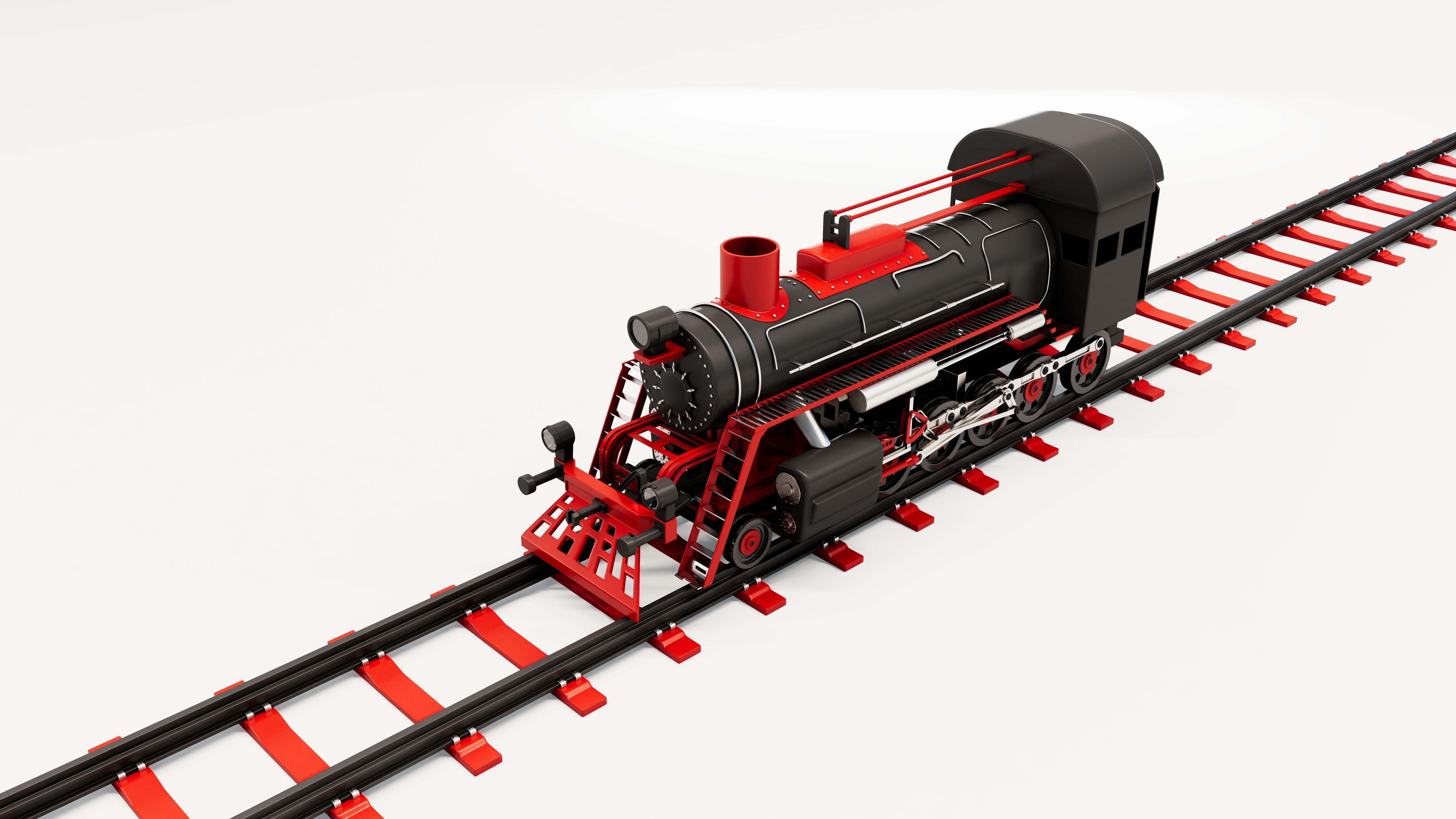 Old Train 3D model_3