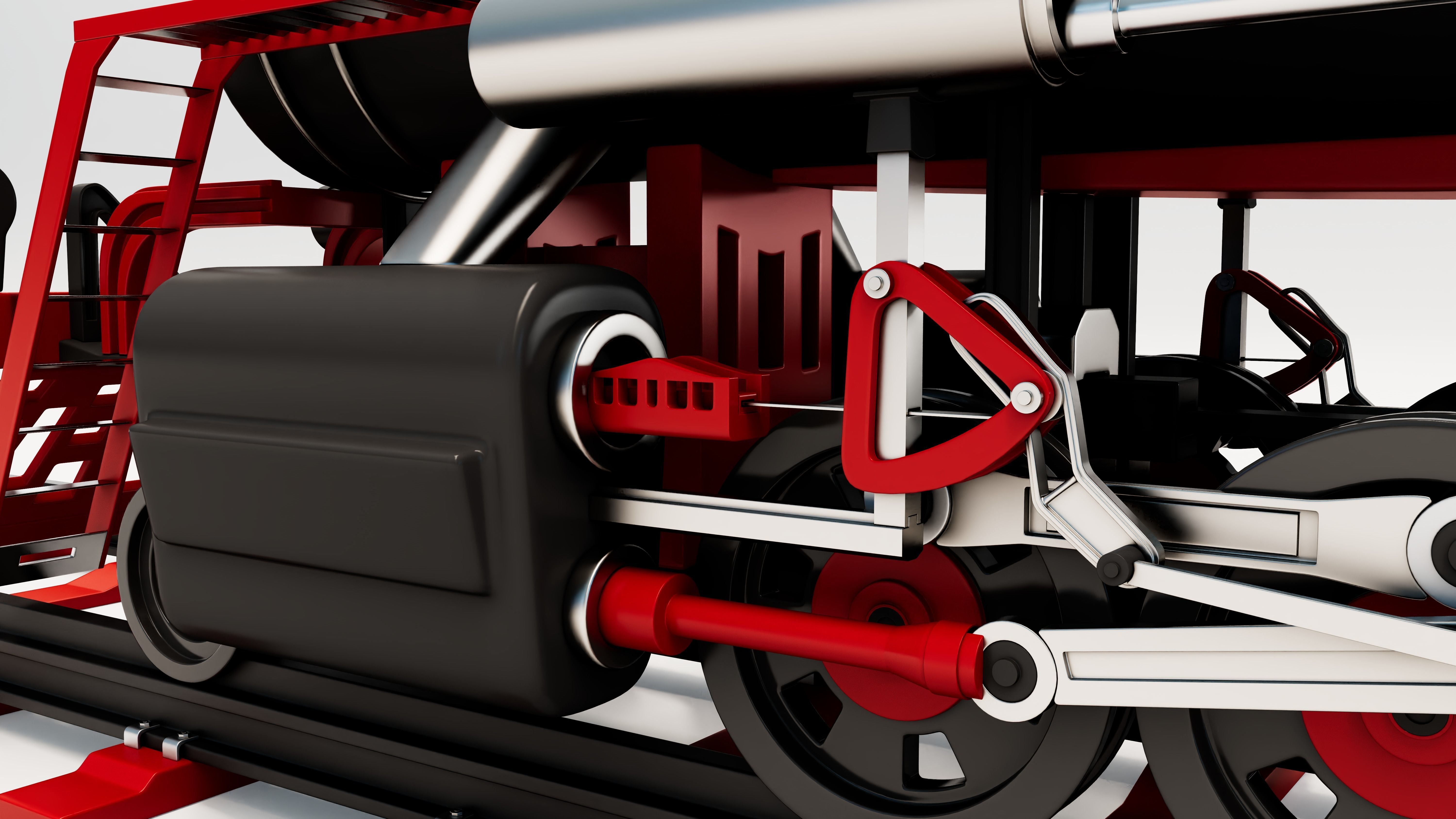 Old Train 3D model_8