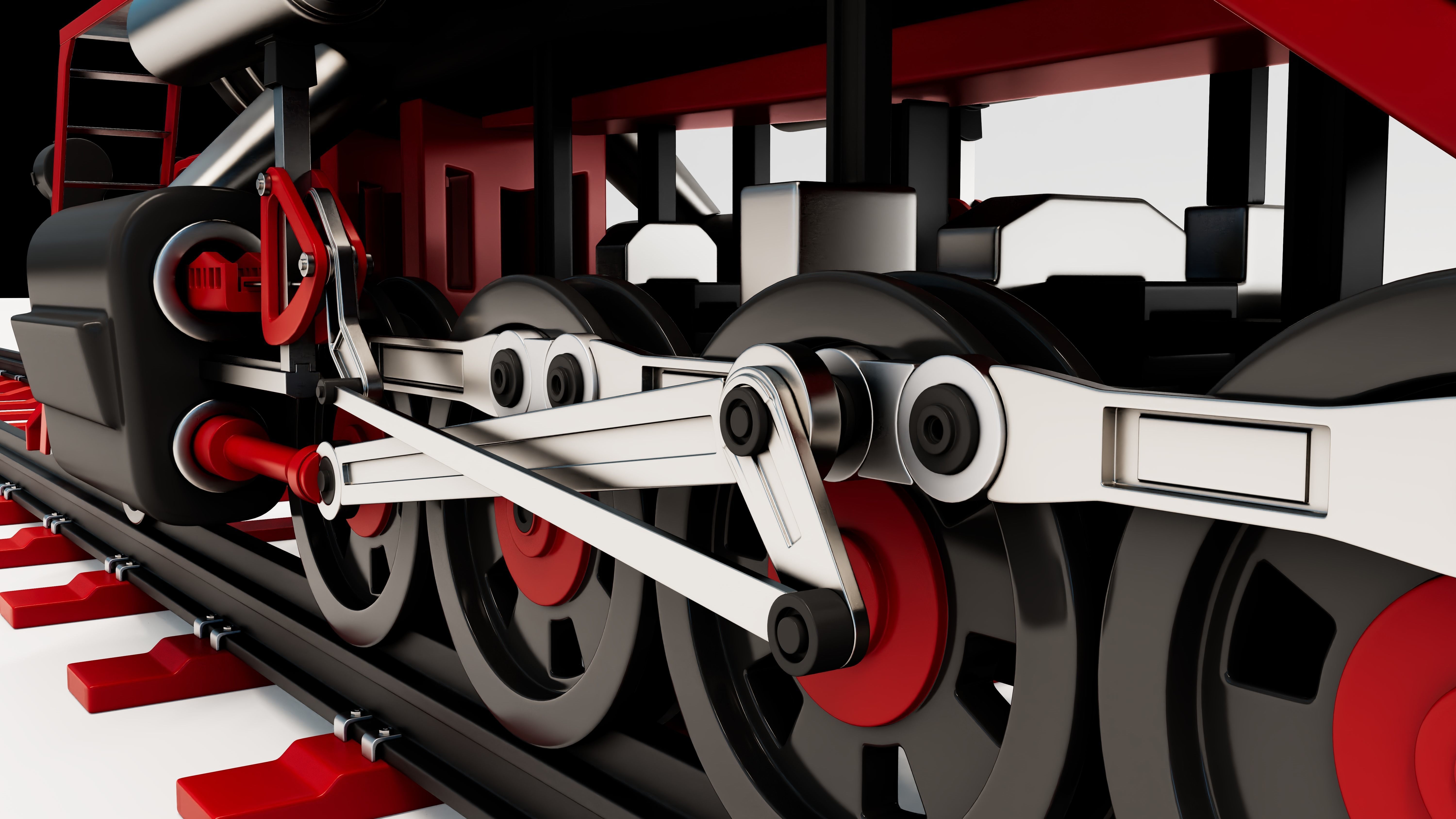 Old Train 3D model_5