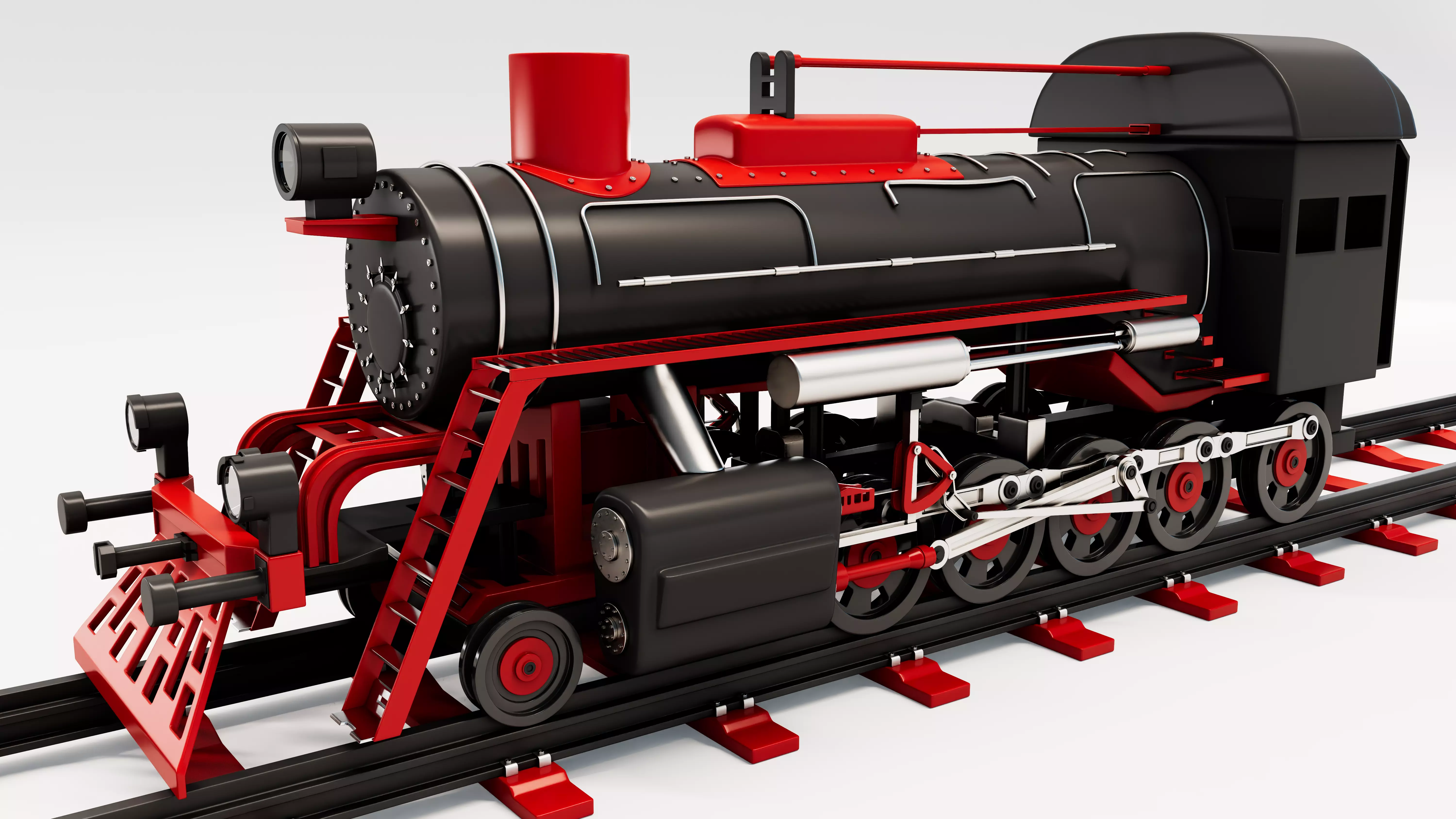Old Train 3D model_0