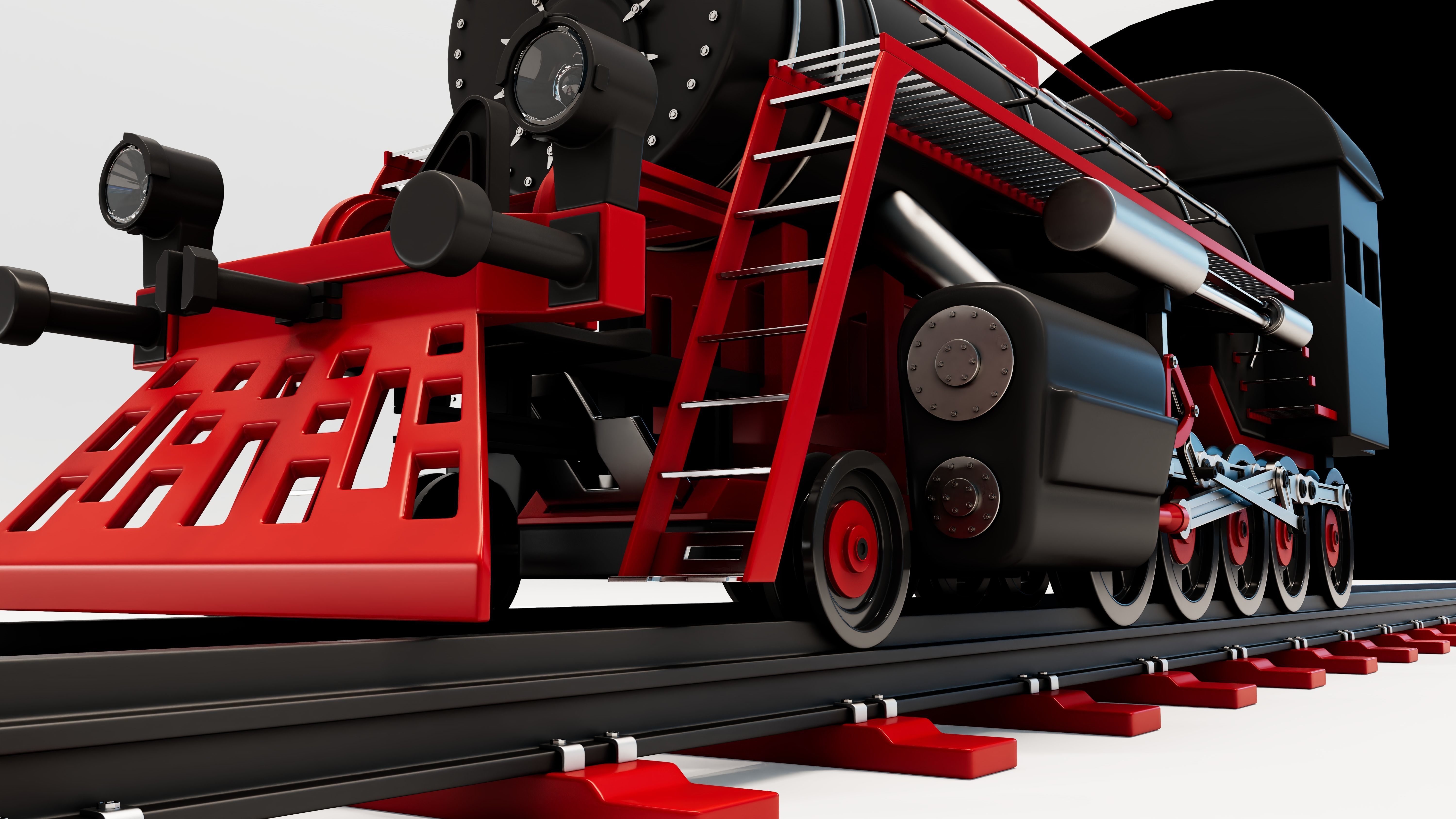 Old Train 3D model_1