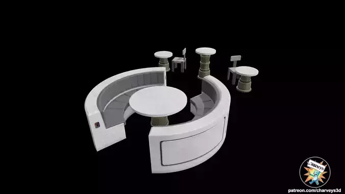 Star Wars Nevarro Cantina Tables and Chairs for action figures