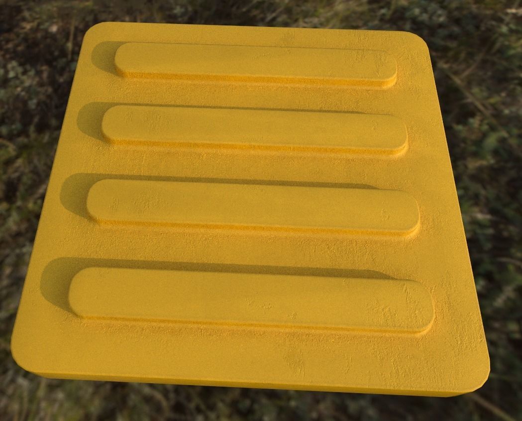 Tactile Pavement Low-poly 3D model_3