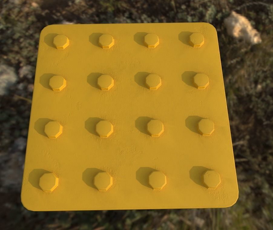 Tactile Pavement Low-poly 3D model_2