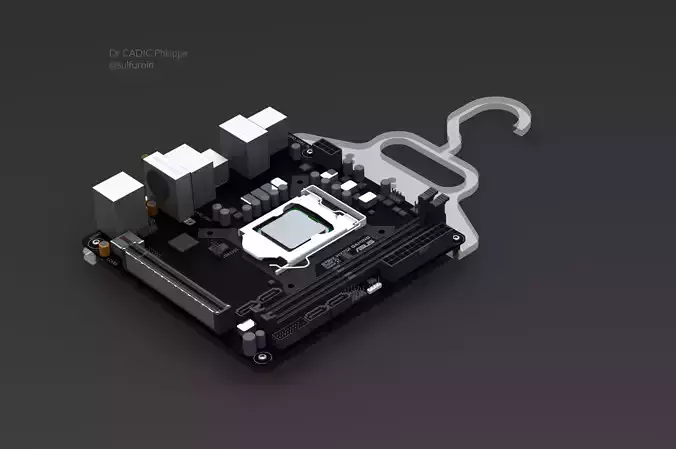 Original MINI-ITX holding concept 3D model