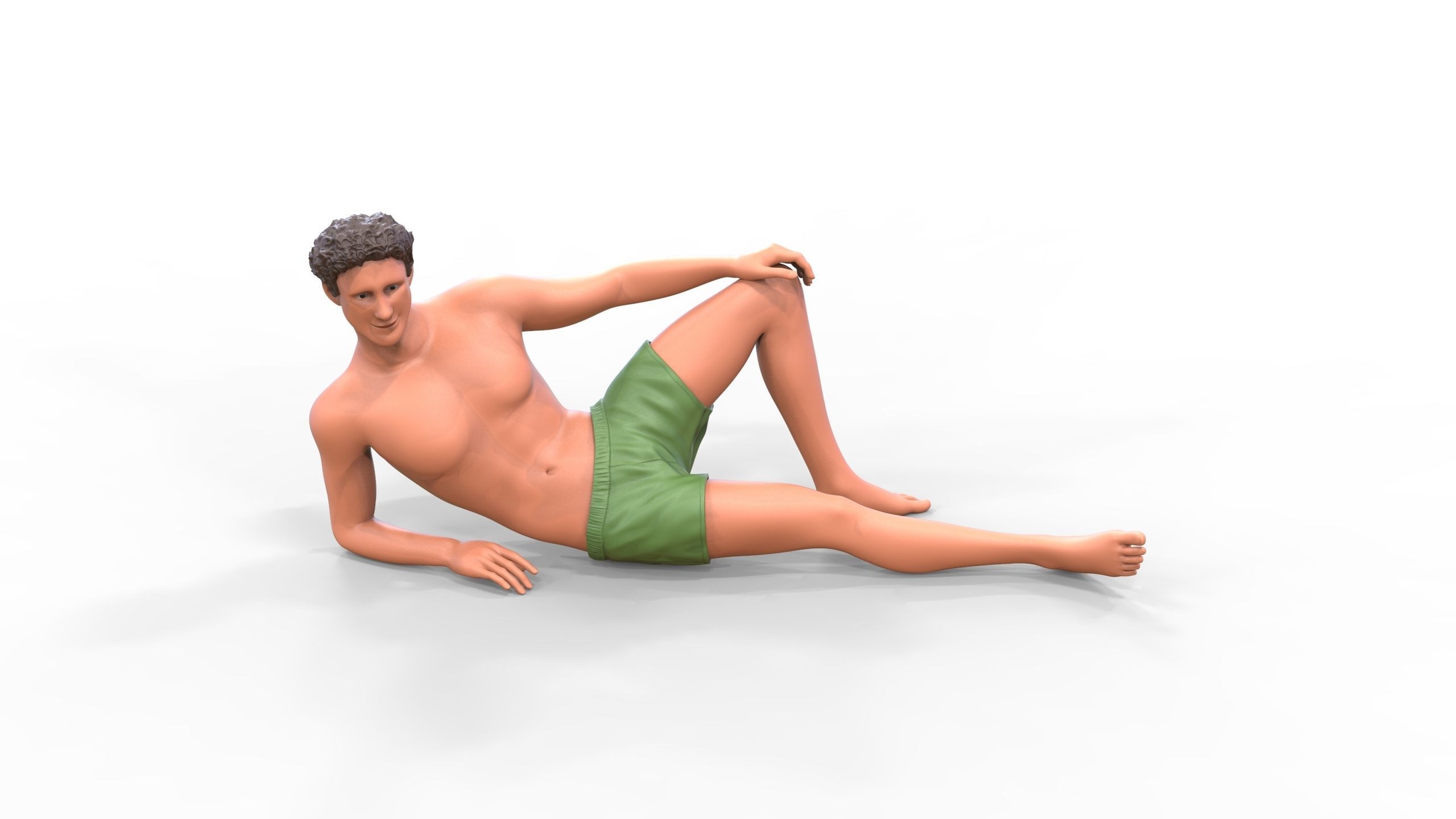 N3 people on the beach 3D print model_21