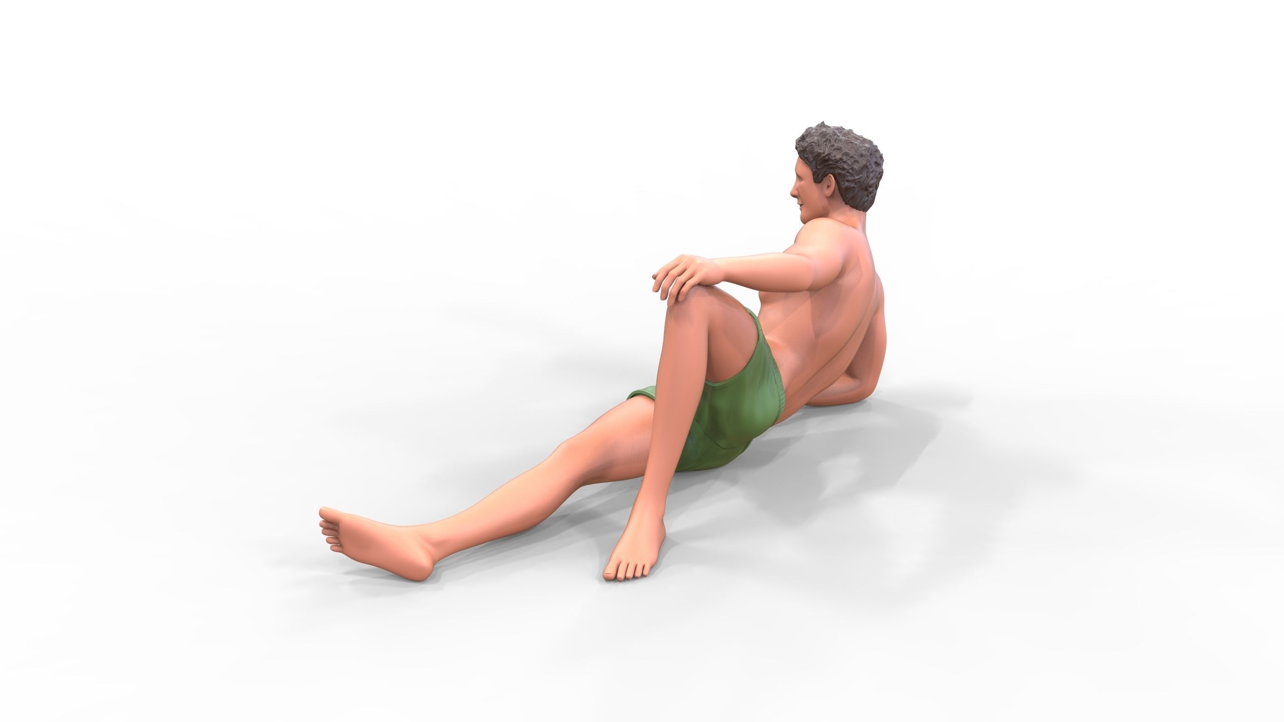 N3 people on the beach 3D print model_31