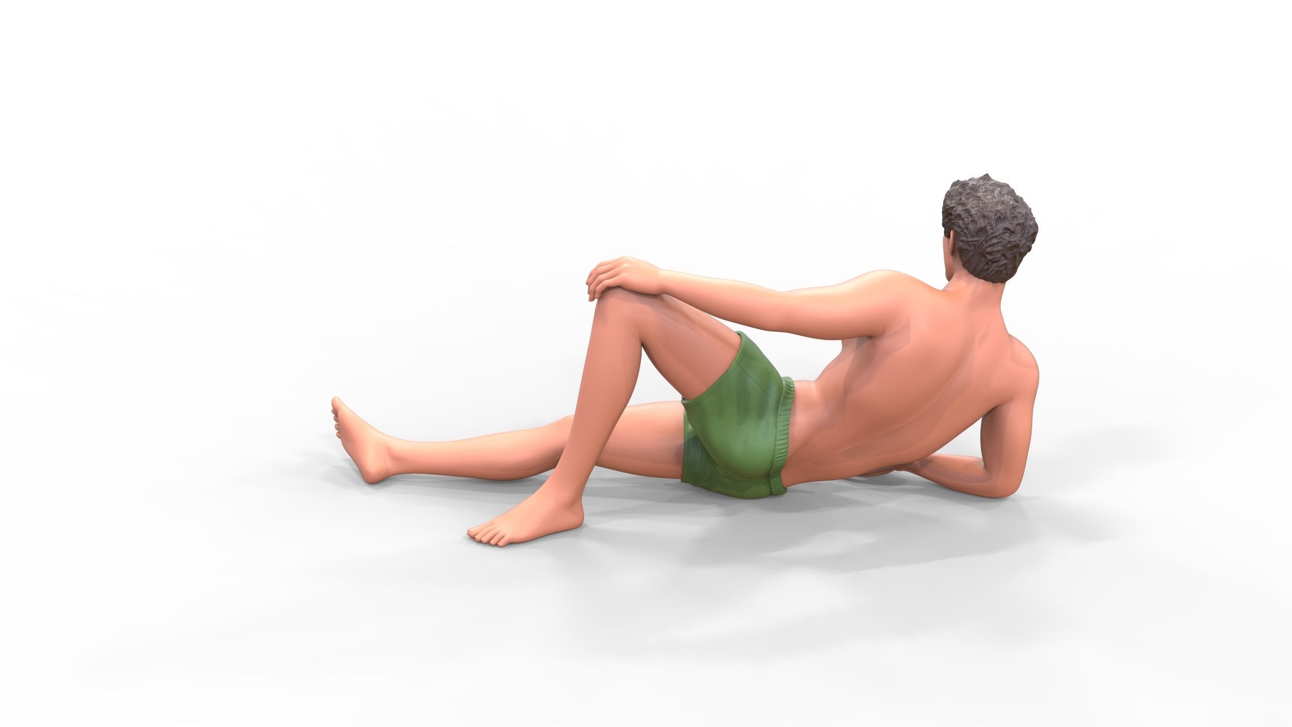N3 people on the beach 3D print model_6