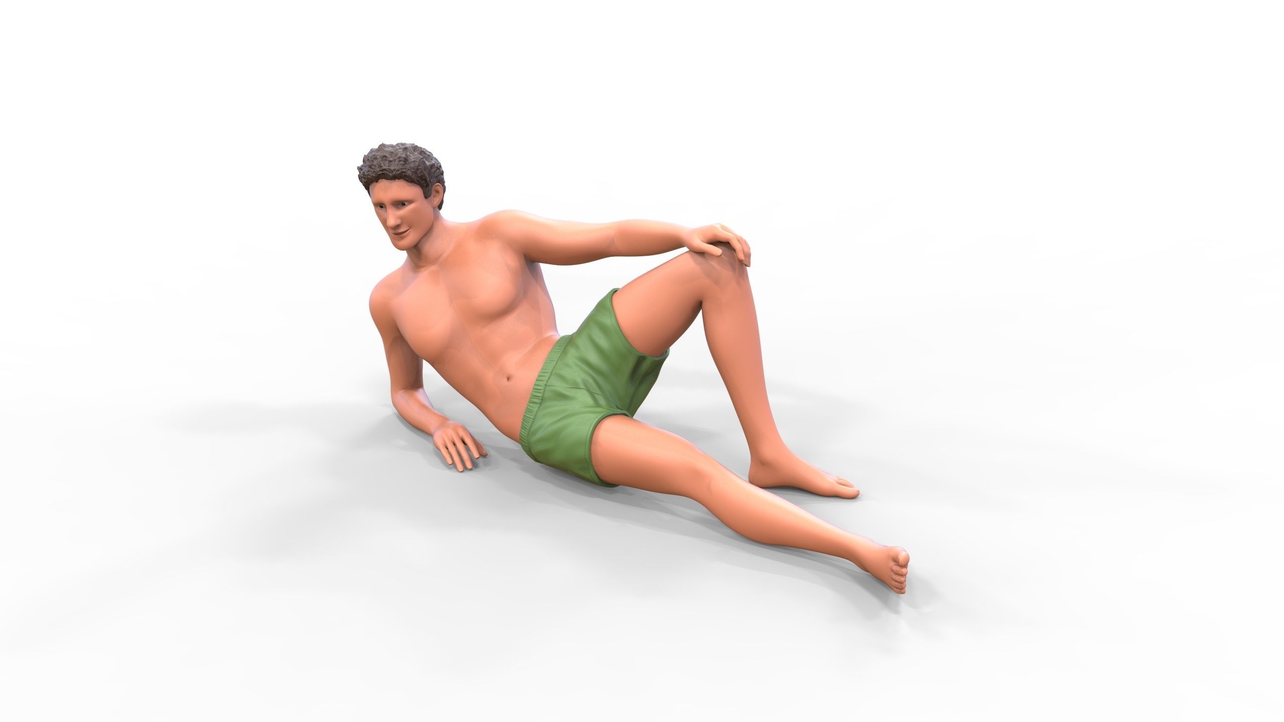 N3 people on the beach 3D print model_25