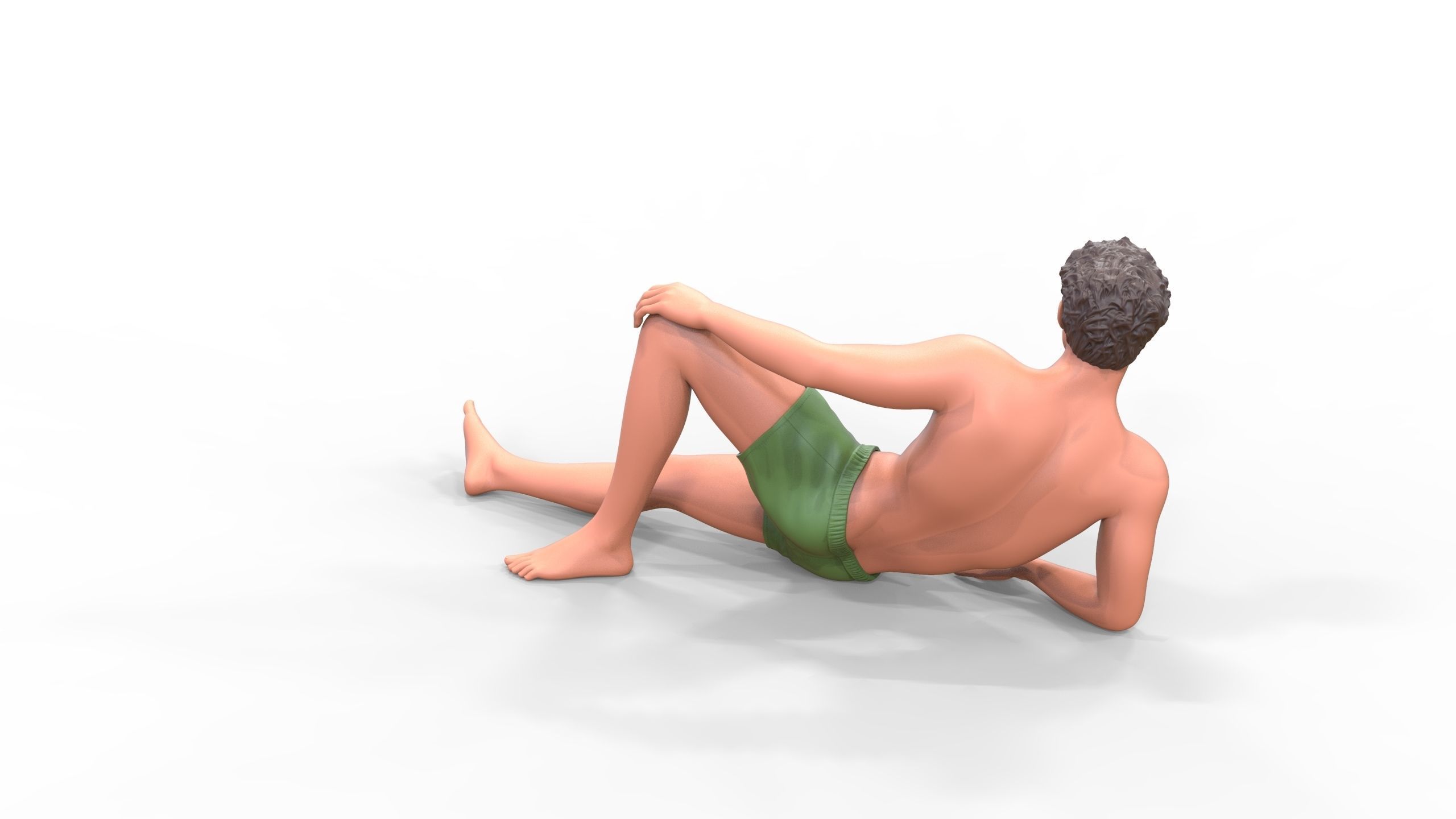 N3 people on the beach 3D print model_7