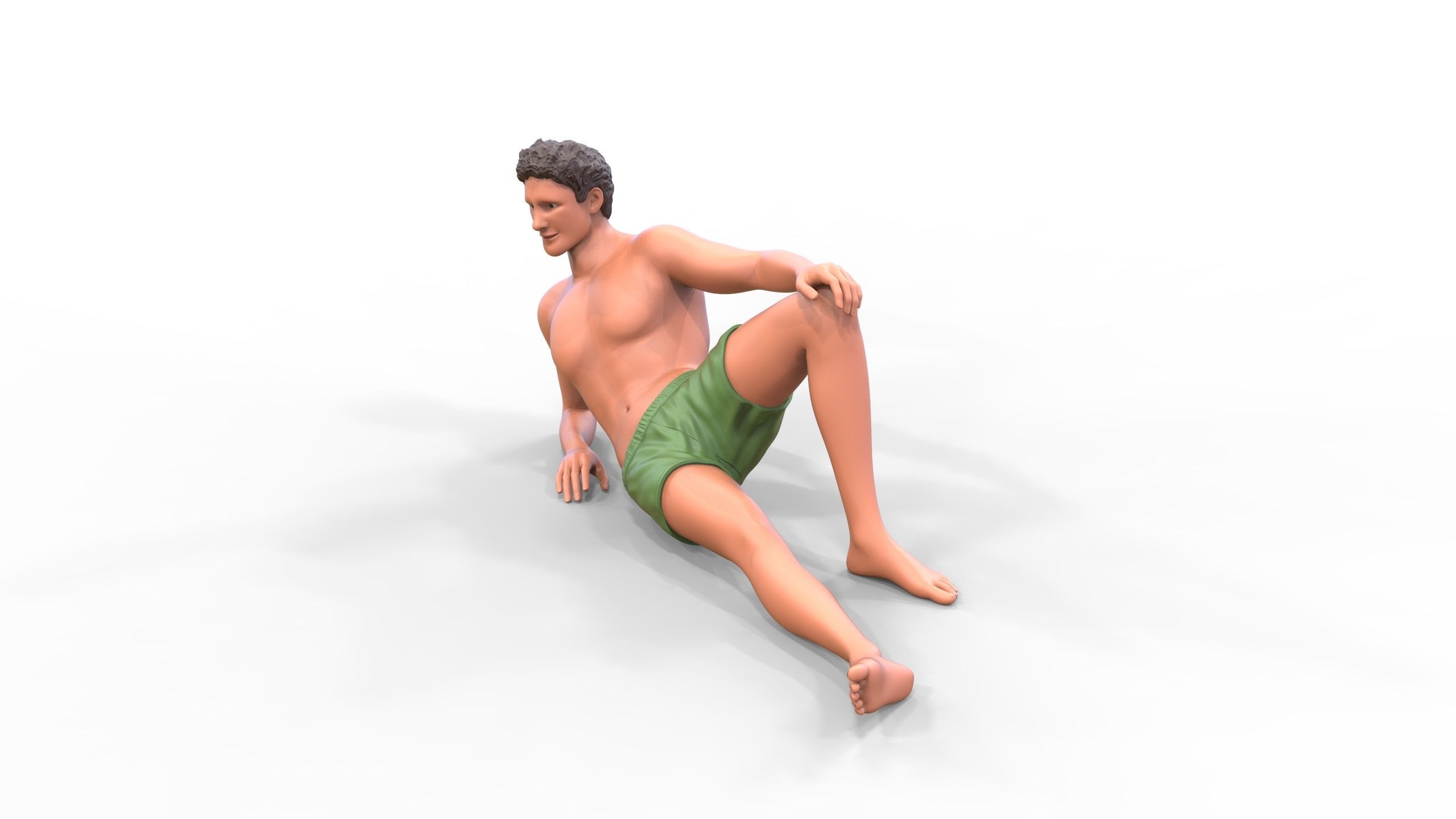 N3 people on the beach 3D print model_13