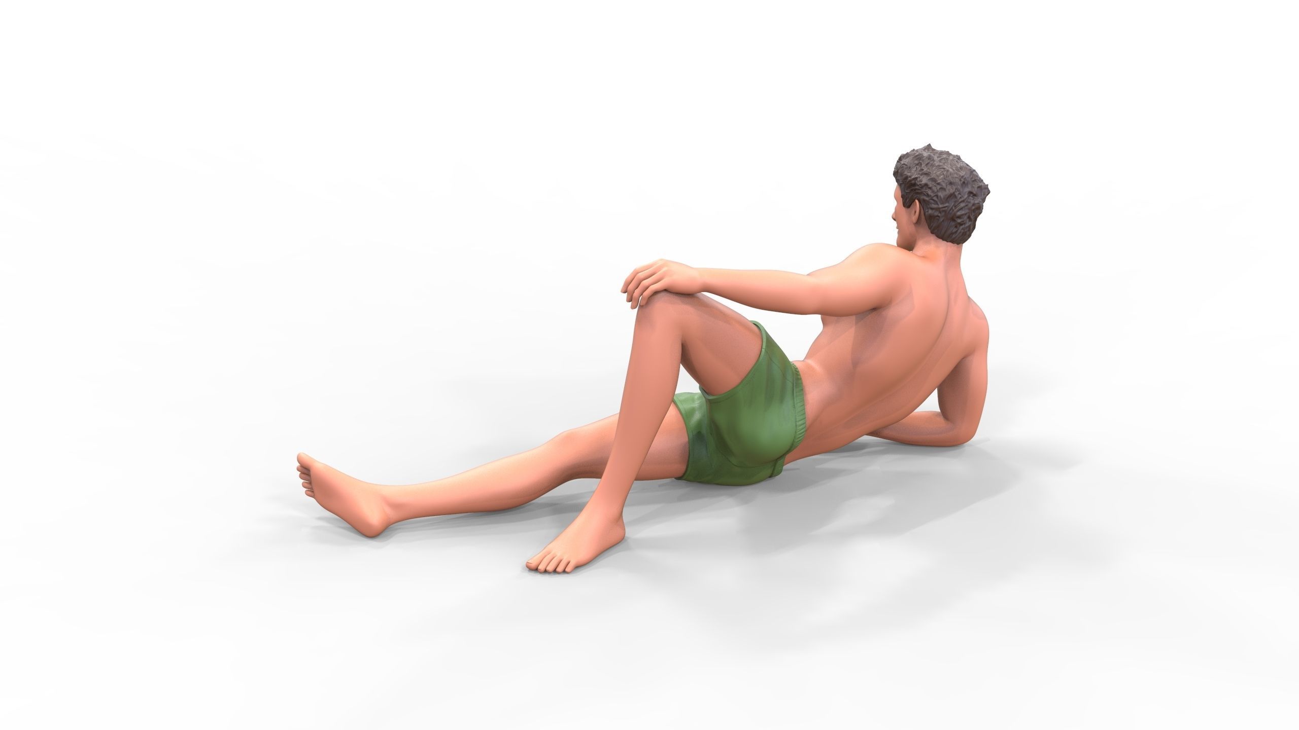 N3 people on the beach 3D print model_3