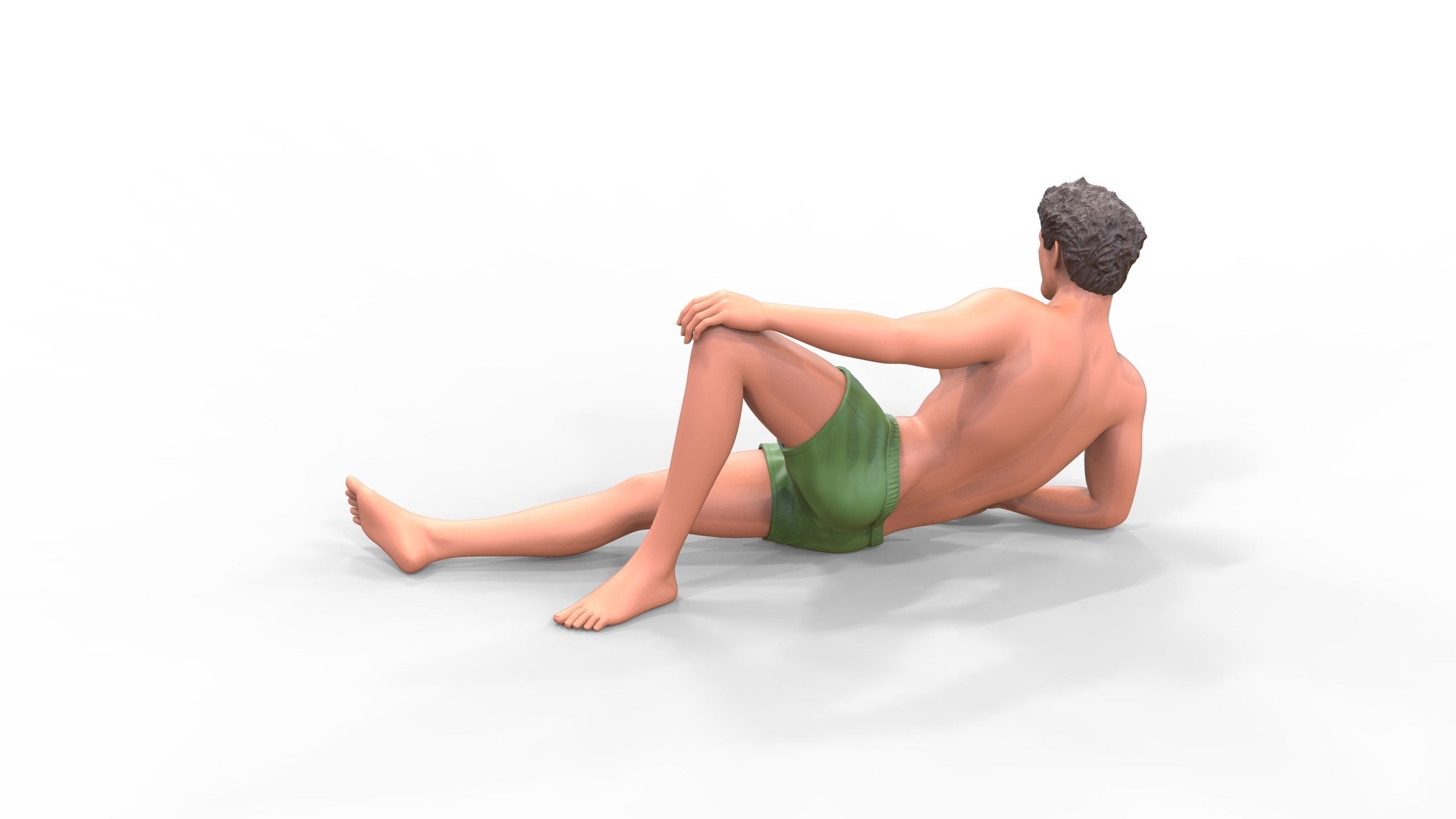 N3 people on the beach 3D print model_4