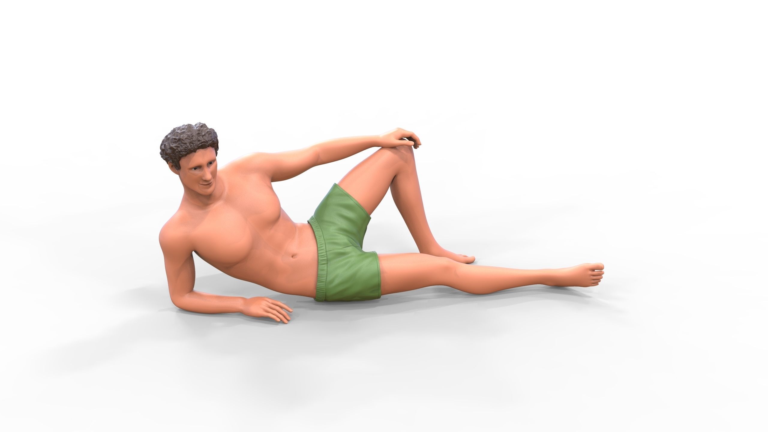 N3 people on the beach 3D print model_20