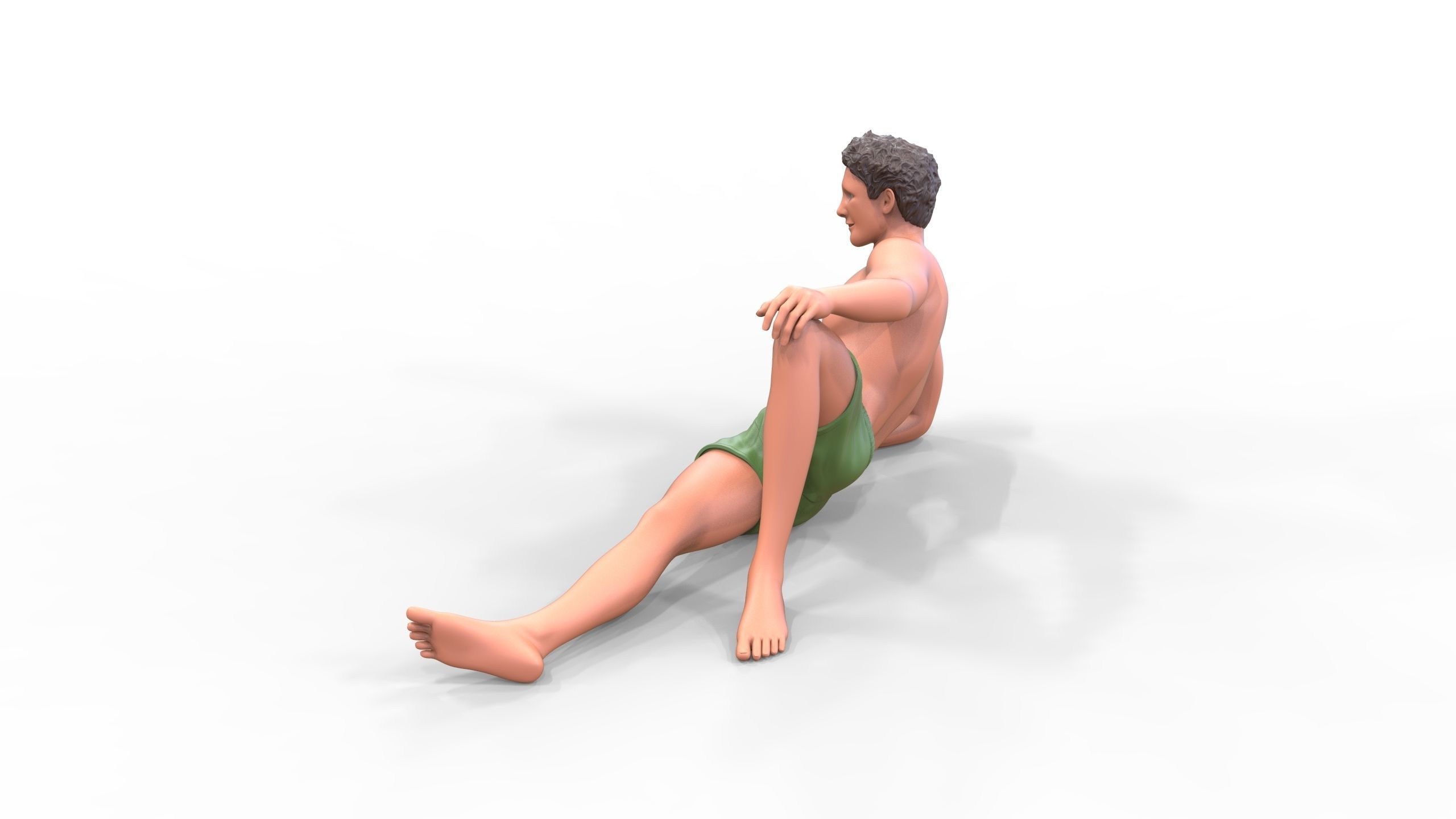 N3 people on the beach 3D print model_30