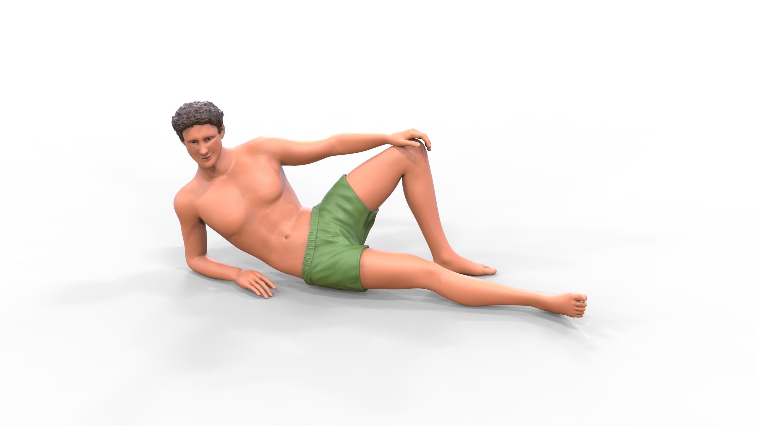 N3 people on the beach 3D print model_22