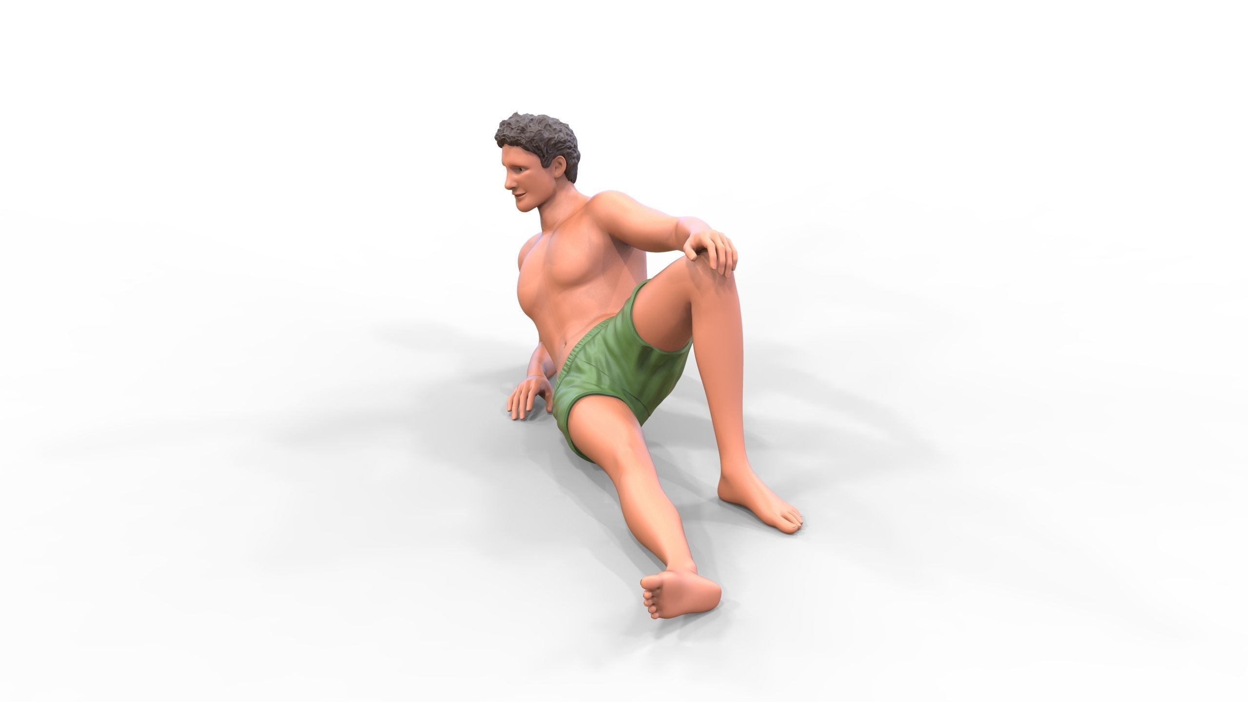 N3 people on the beach 3D print model_24