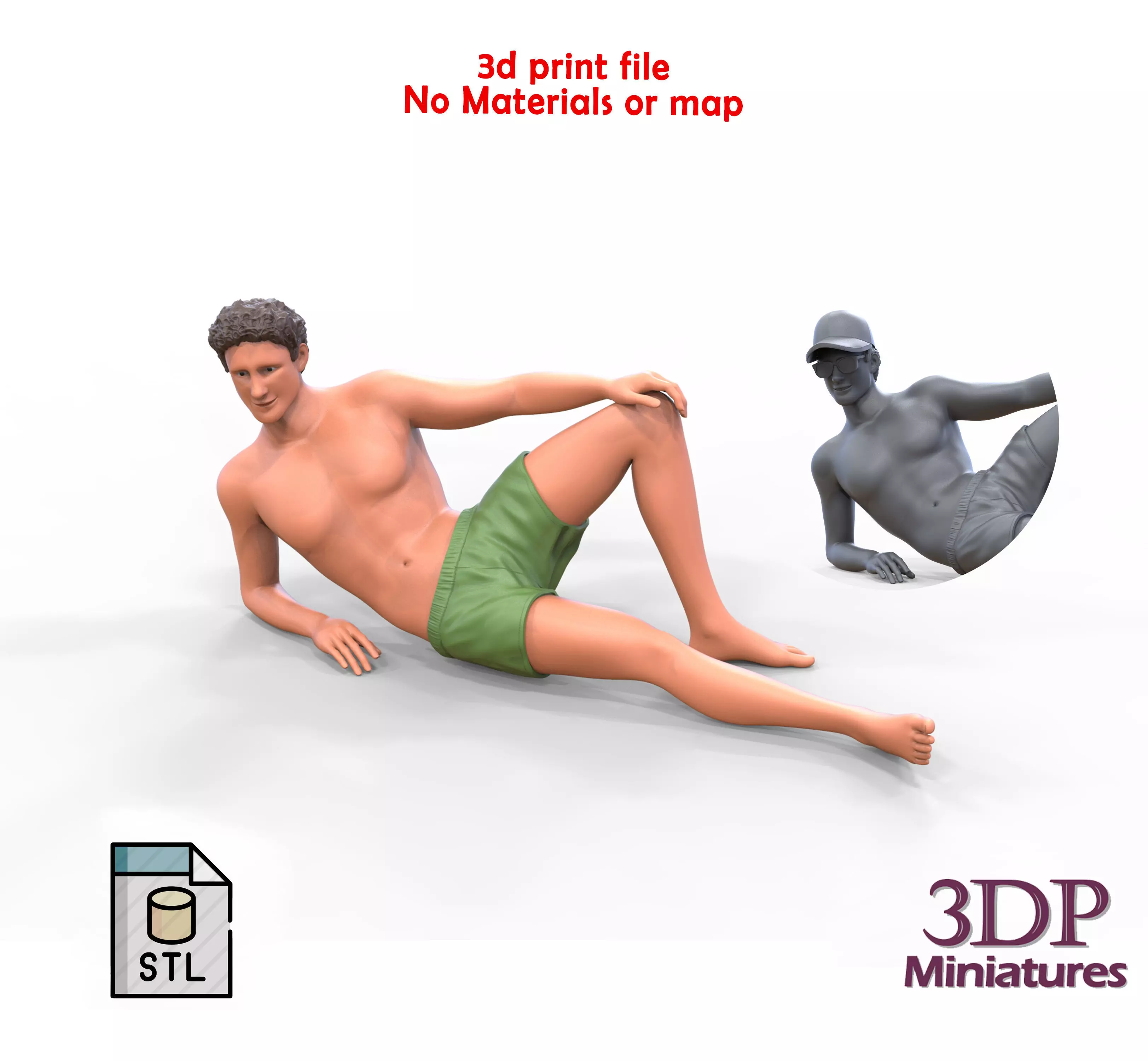 N3 people on the beach 3D print model_0