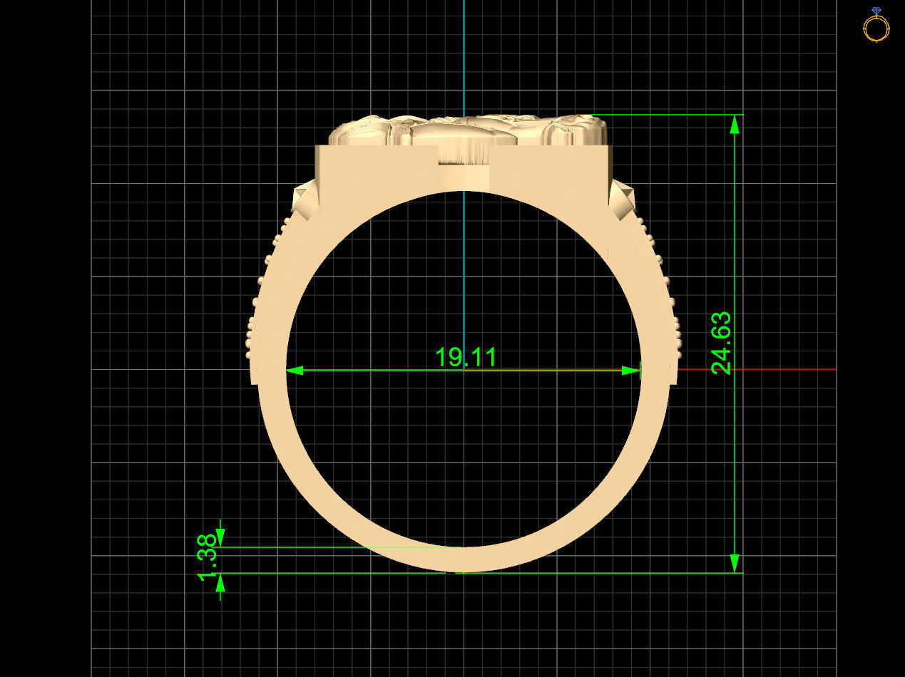 Horseshoe  ring silver gold jewelry printable 3D model 3D print model_7