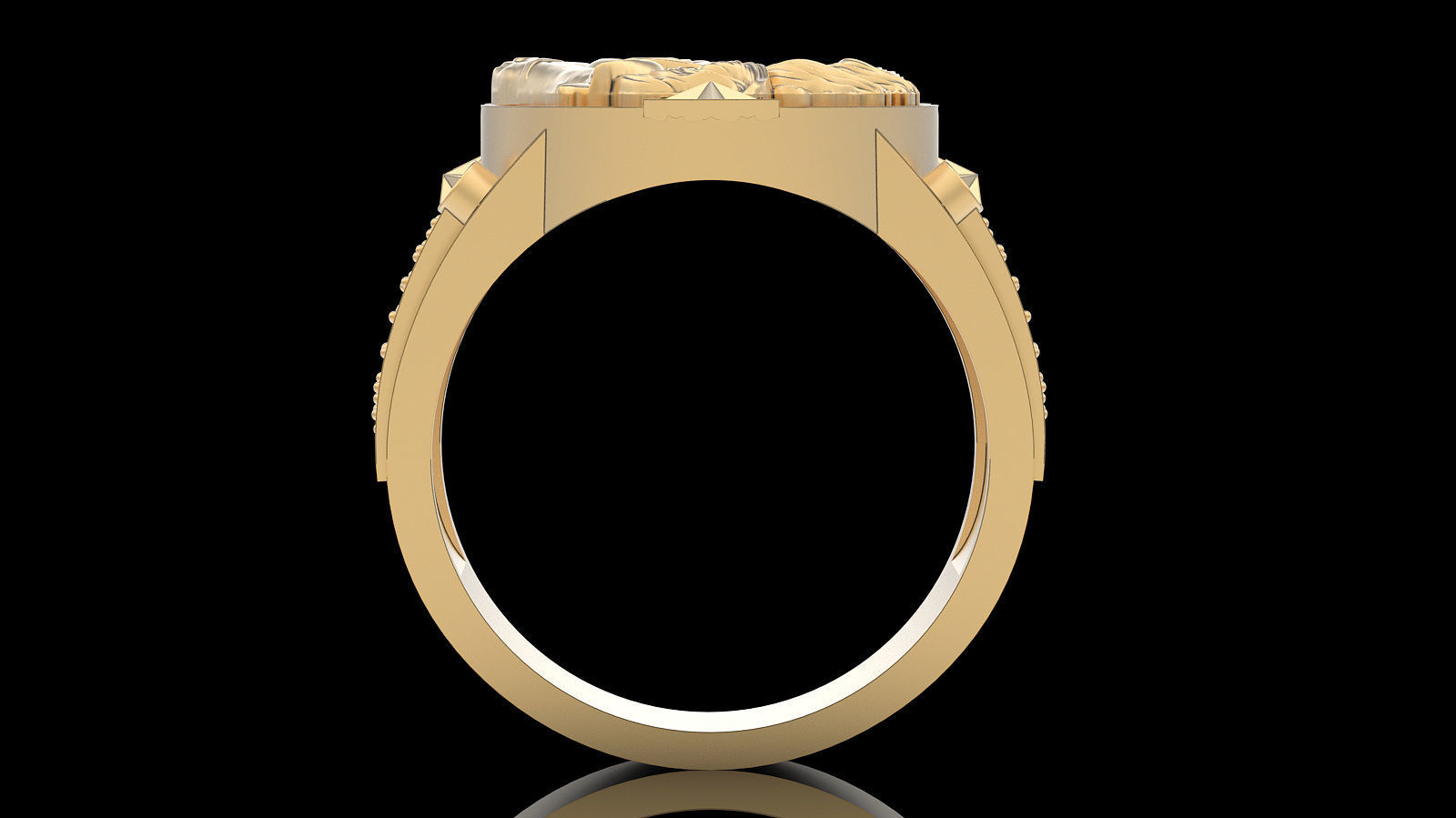 Horseshoe  ring silver gold jewelry printable 3D model 3D print model_6