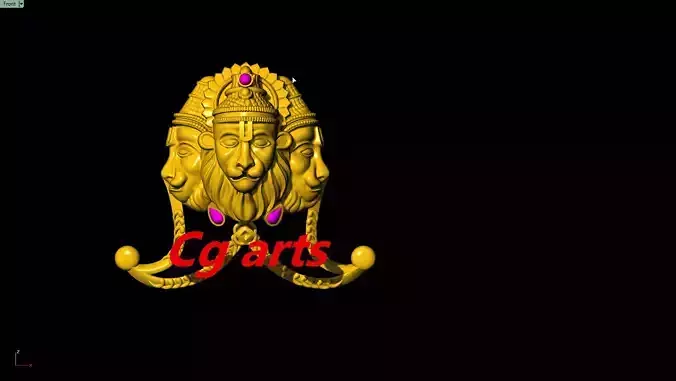 Narasimha Swamy Tigernail Pendant