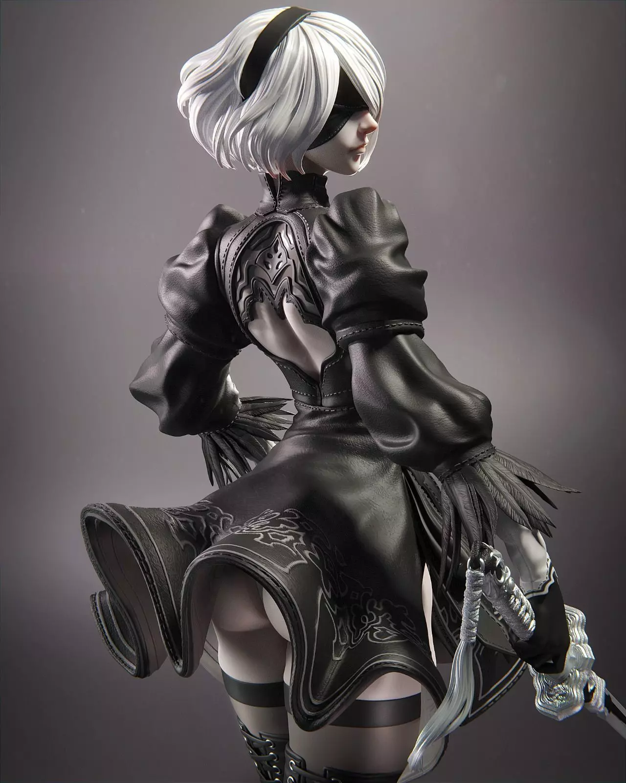 2b - Nier Automata 3D Print 3D print model
