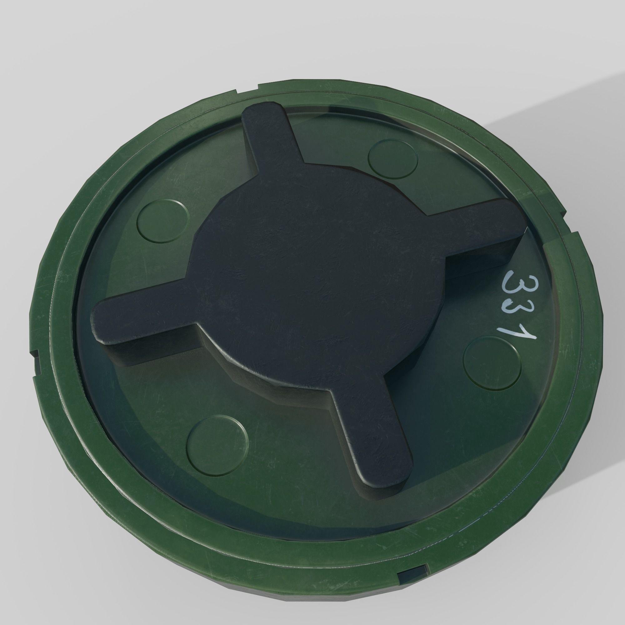 Mine PMN-2 Low-poly 3D model_3